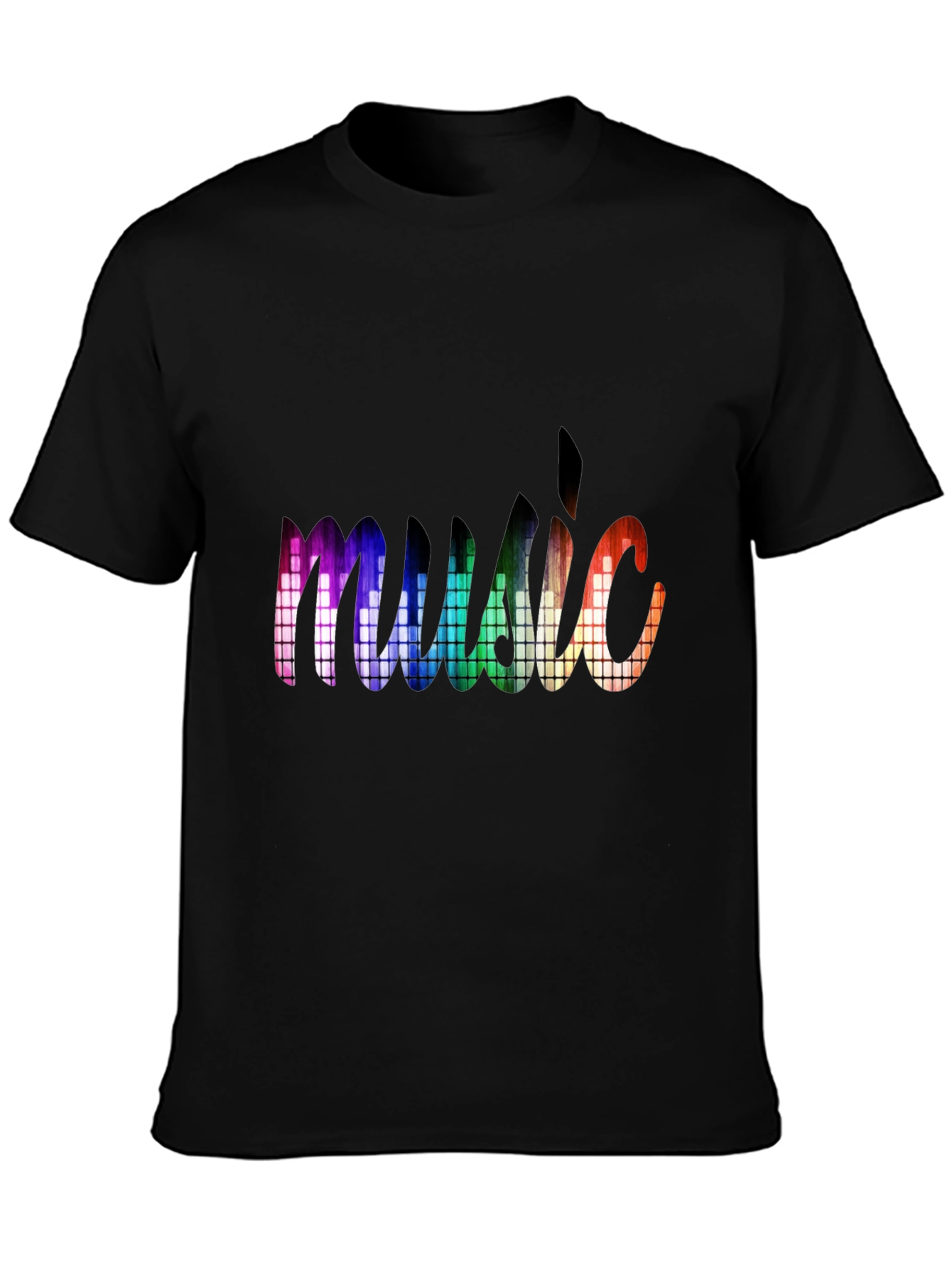 Black Music Graphic Black T-Shirt view 3