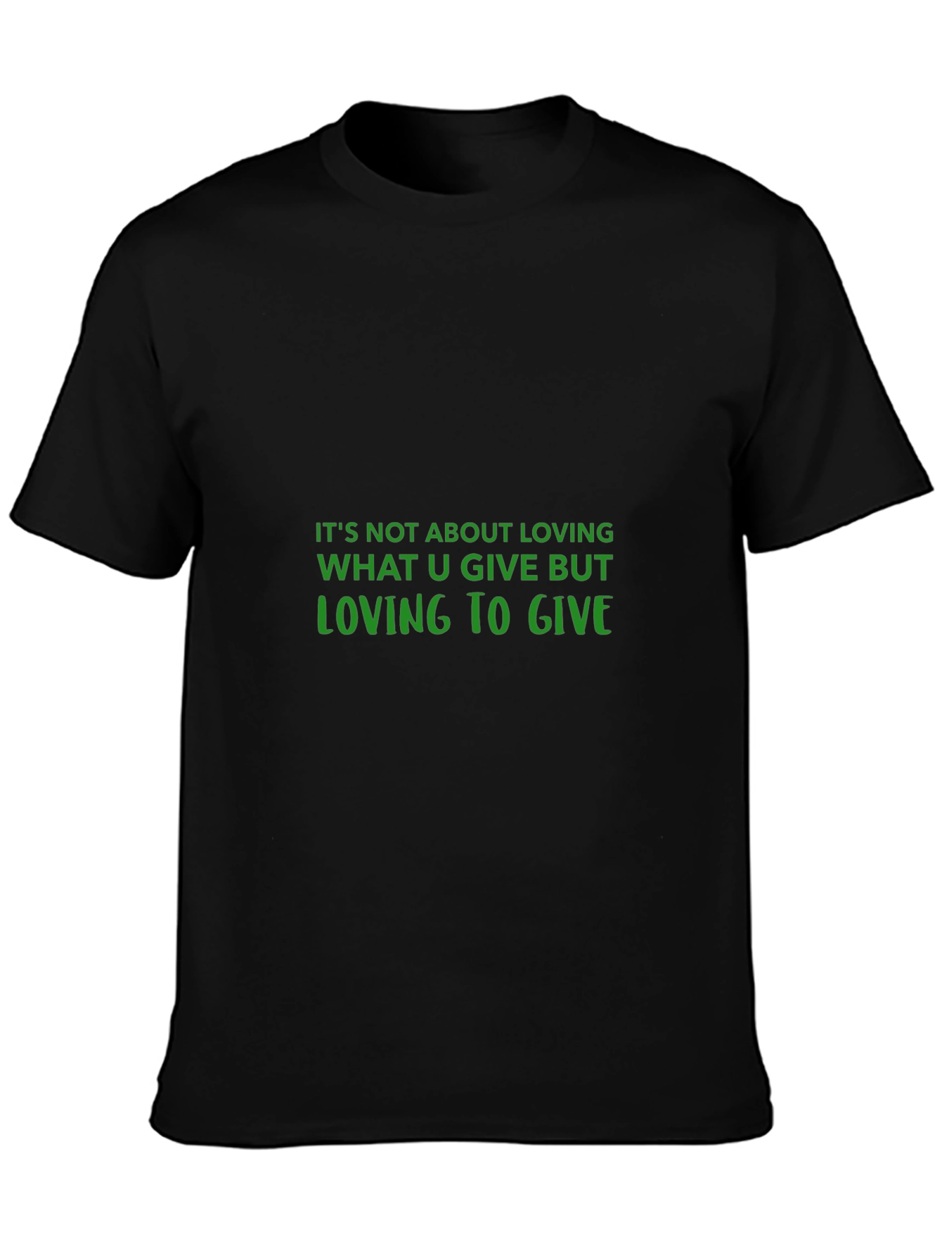 Black Loving to Give Graphic Tee - Black view 3