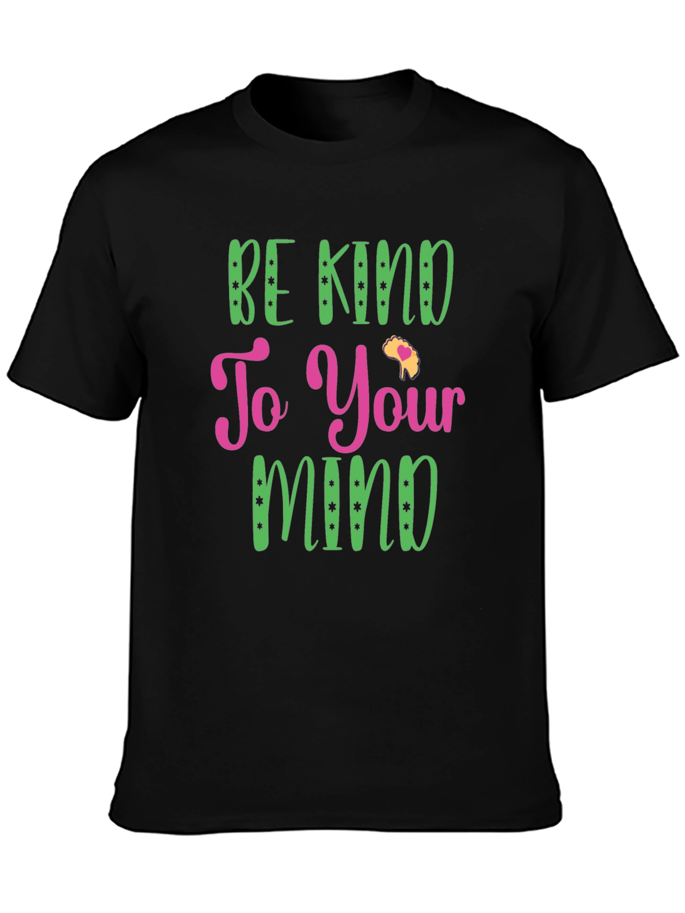 Black Be Kind to Your Mind Black Graphic Tee view 3