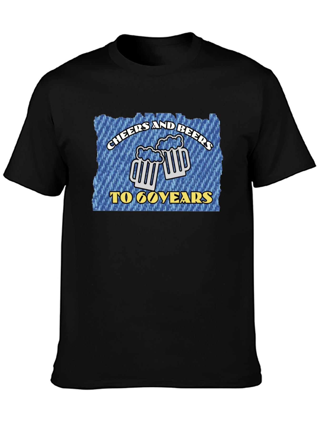 Black Cheers and Beers to 60 Years T-Shirt view 3