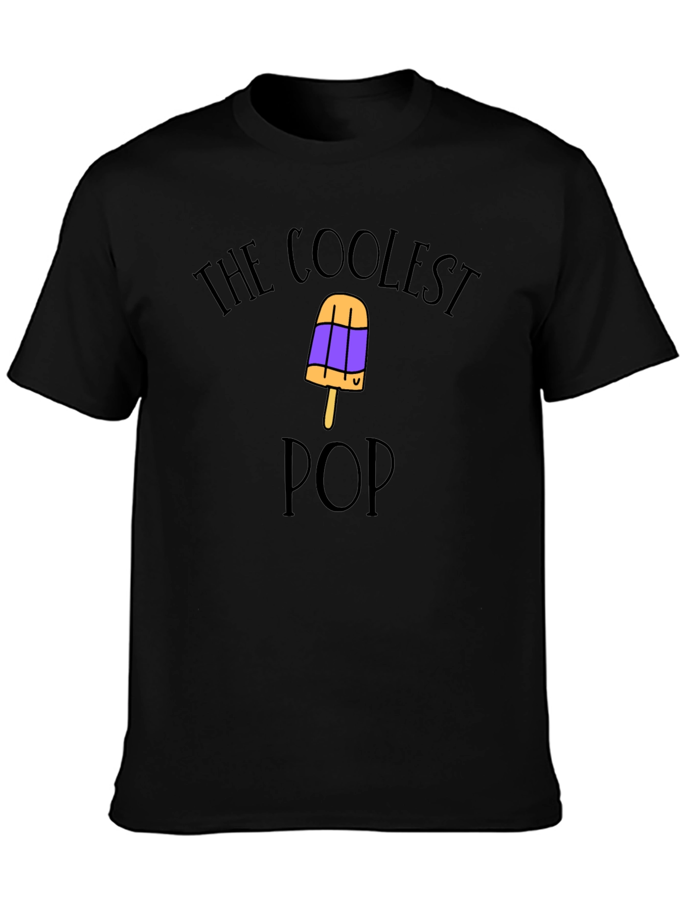 Black Coolest Pop Graphic Black Tee view 3