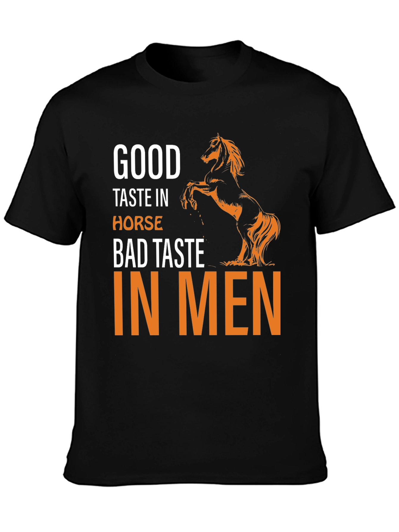 Black Humorous Horse Lover T-Shirt view 3