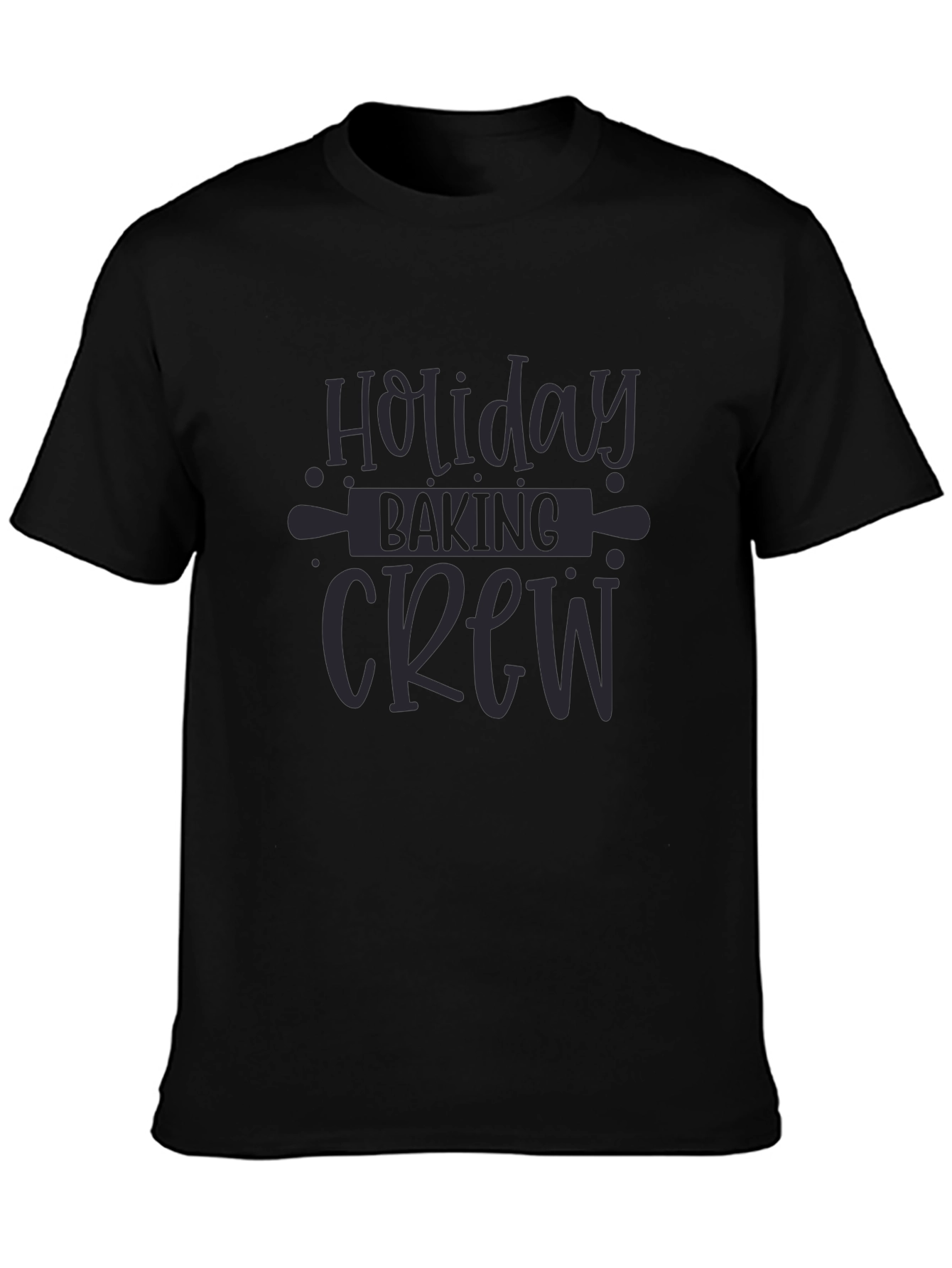 Black Holiday Baking Crew T-Shirt view 3