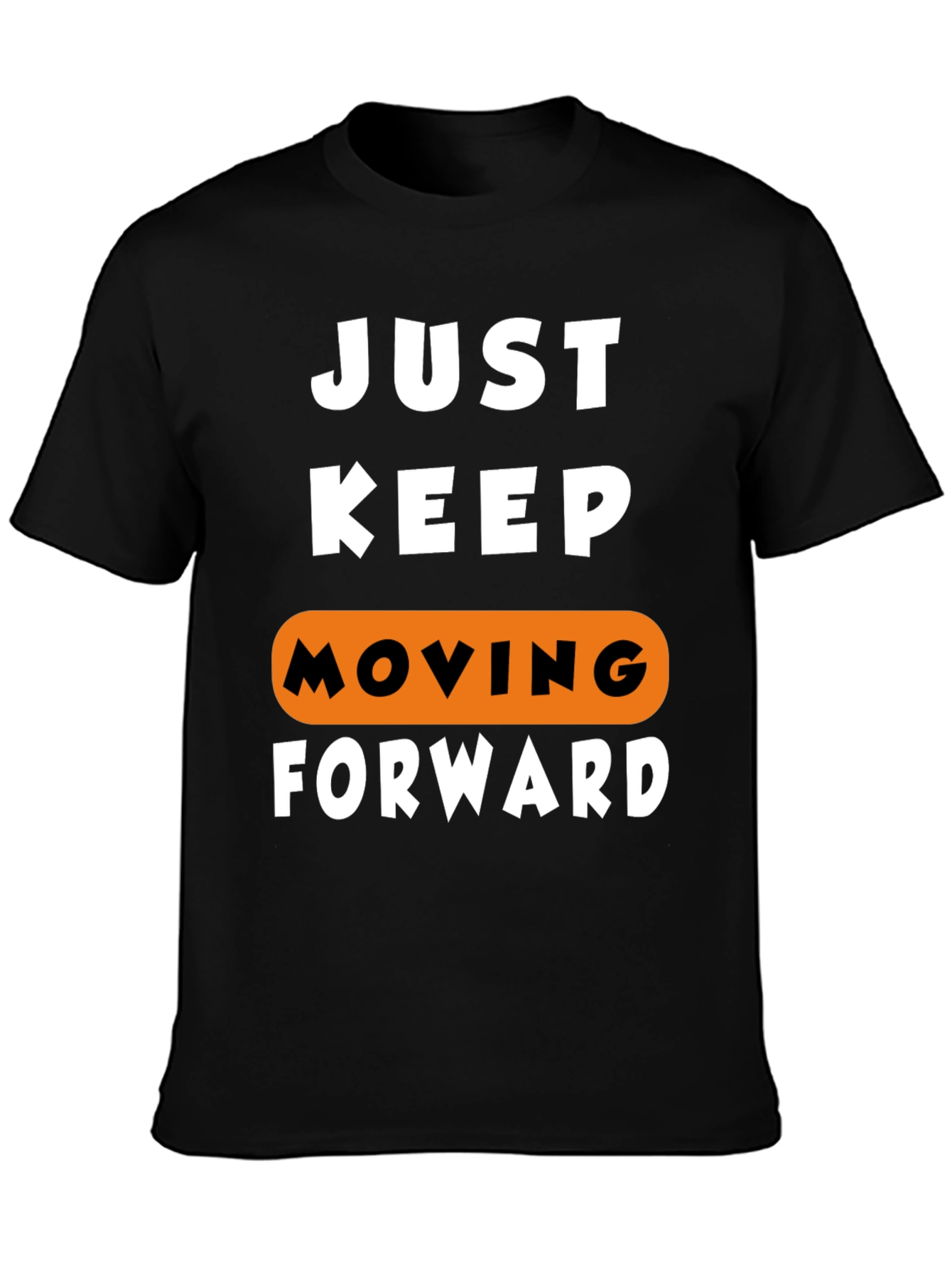Black Just Keep Moving Forward Graphic Tee view 3