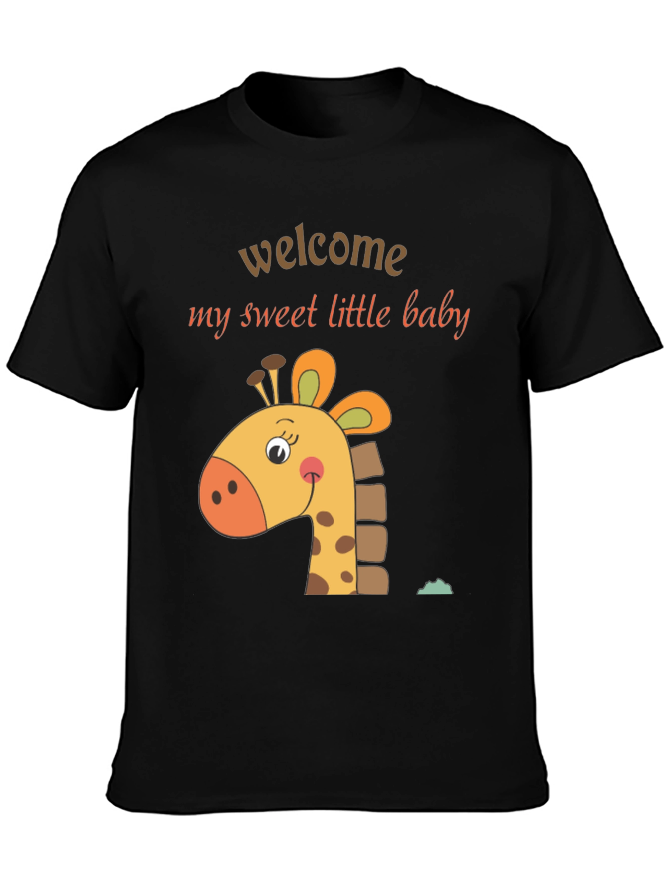 Black Welcome Baby Giraffe Tee view 3