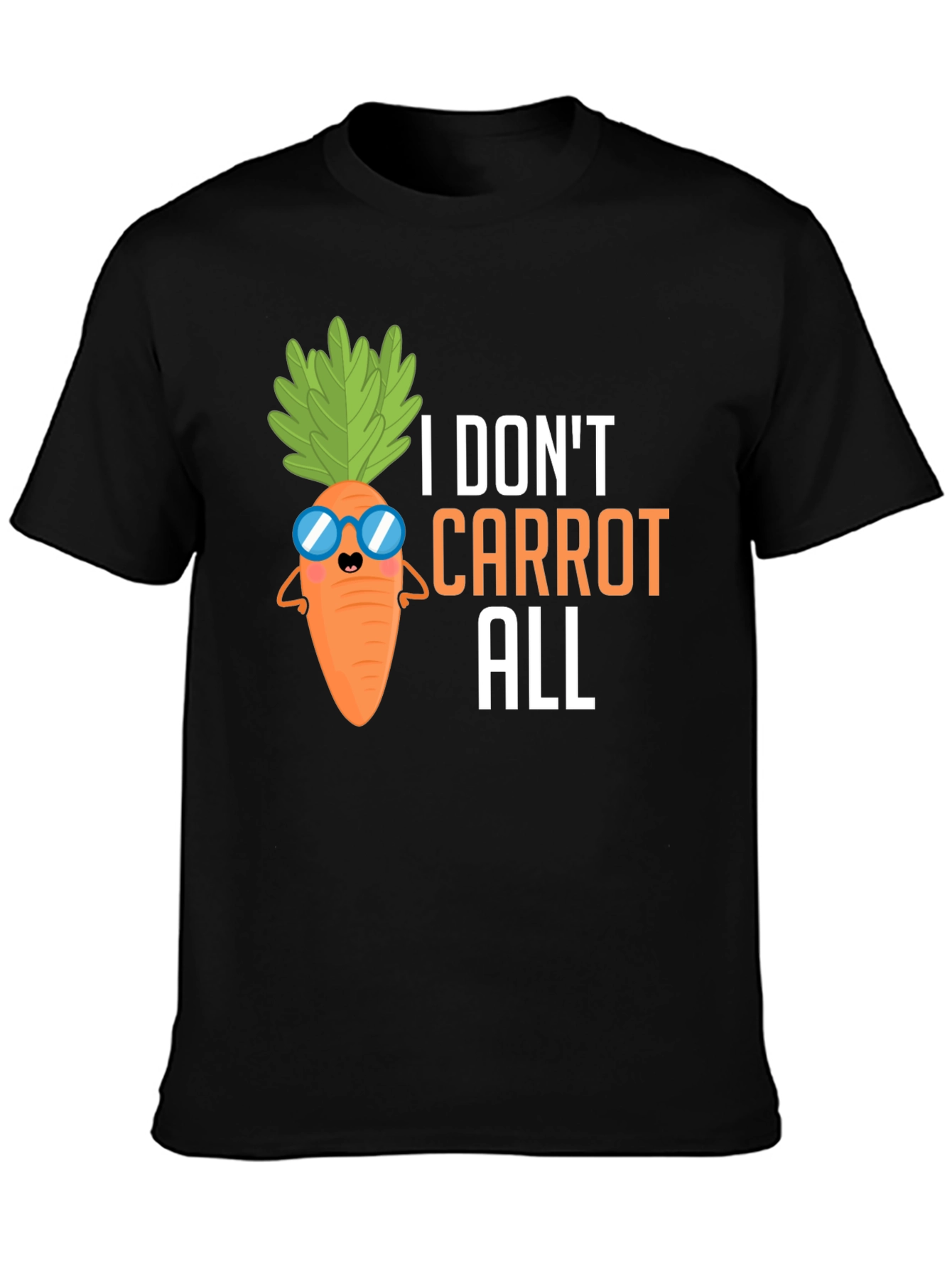 Black I Don't Carrot All T-Shirt, Funny Pun Tee view 3
