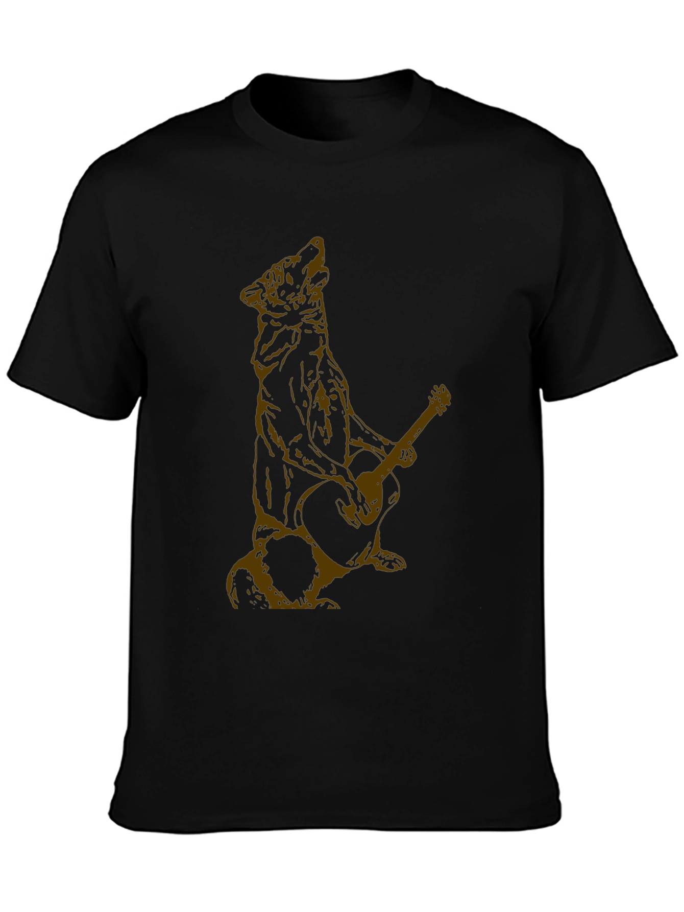 Black Wolf Guitarist Graphic Tee view 3