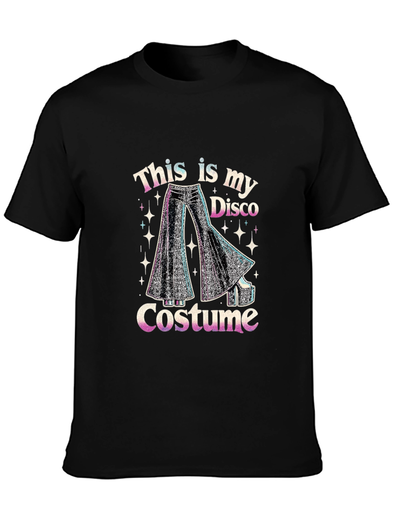 Black Disco Costume T-Shirt view 3