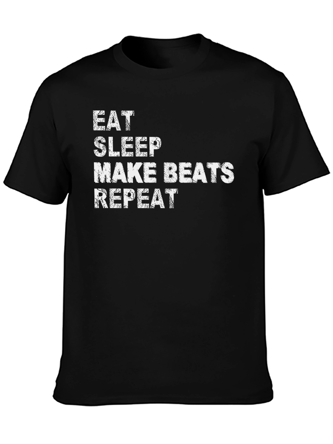 Black Eat Sleep Make Beats Repeat Graphic T-Shirt view 3