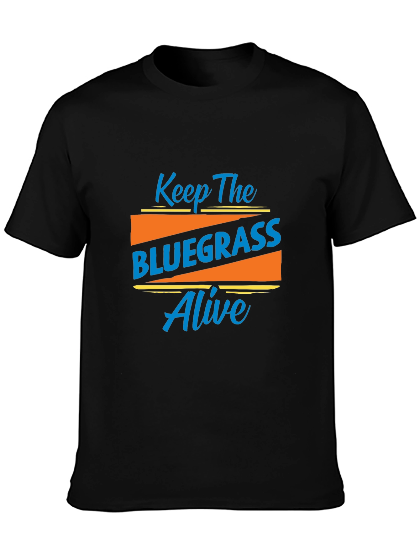 Black Keep The Bluegrass Alive Black T-Shirt view 3