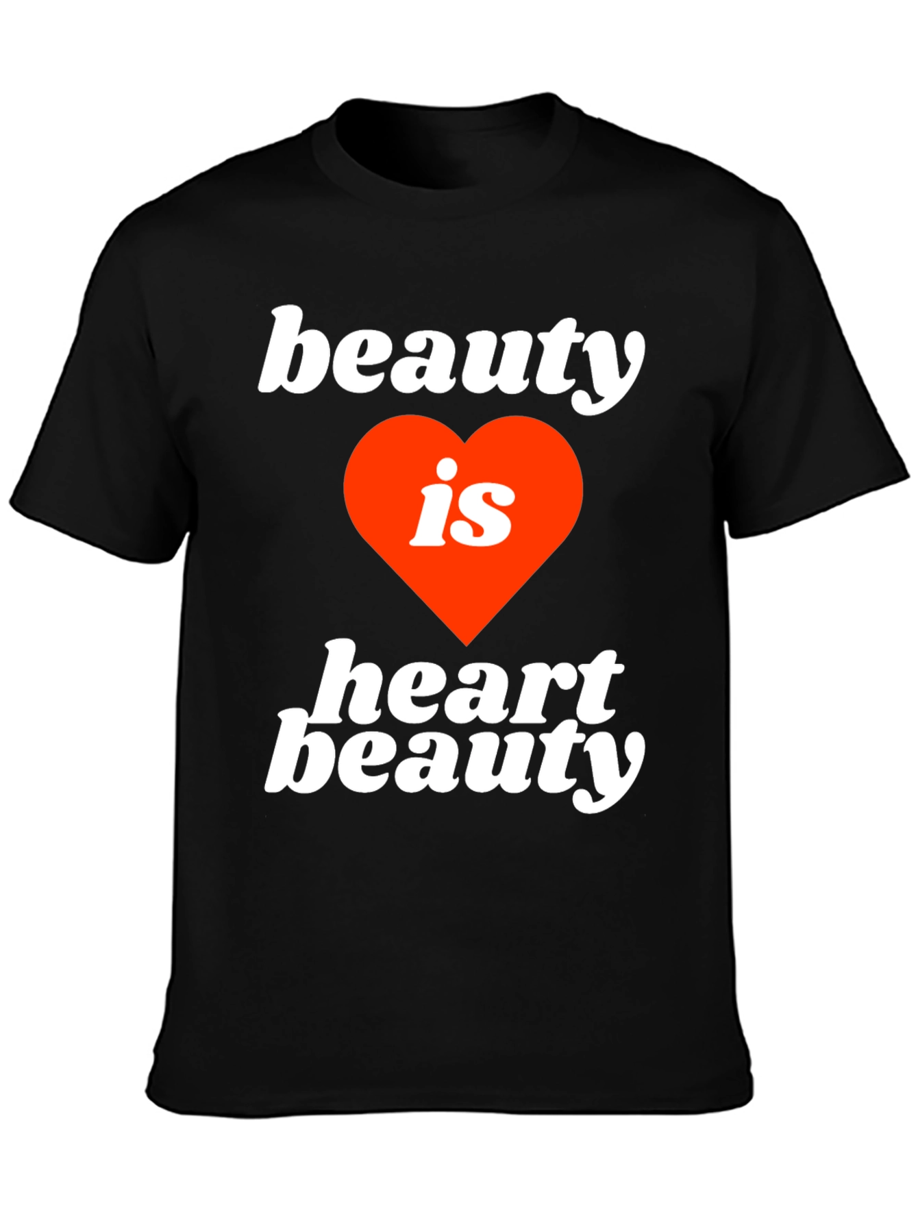 Black Beauty is Heart Beauty Graphic Tee - Soft Cotton Blend view 3