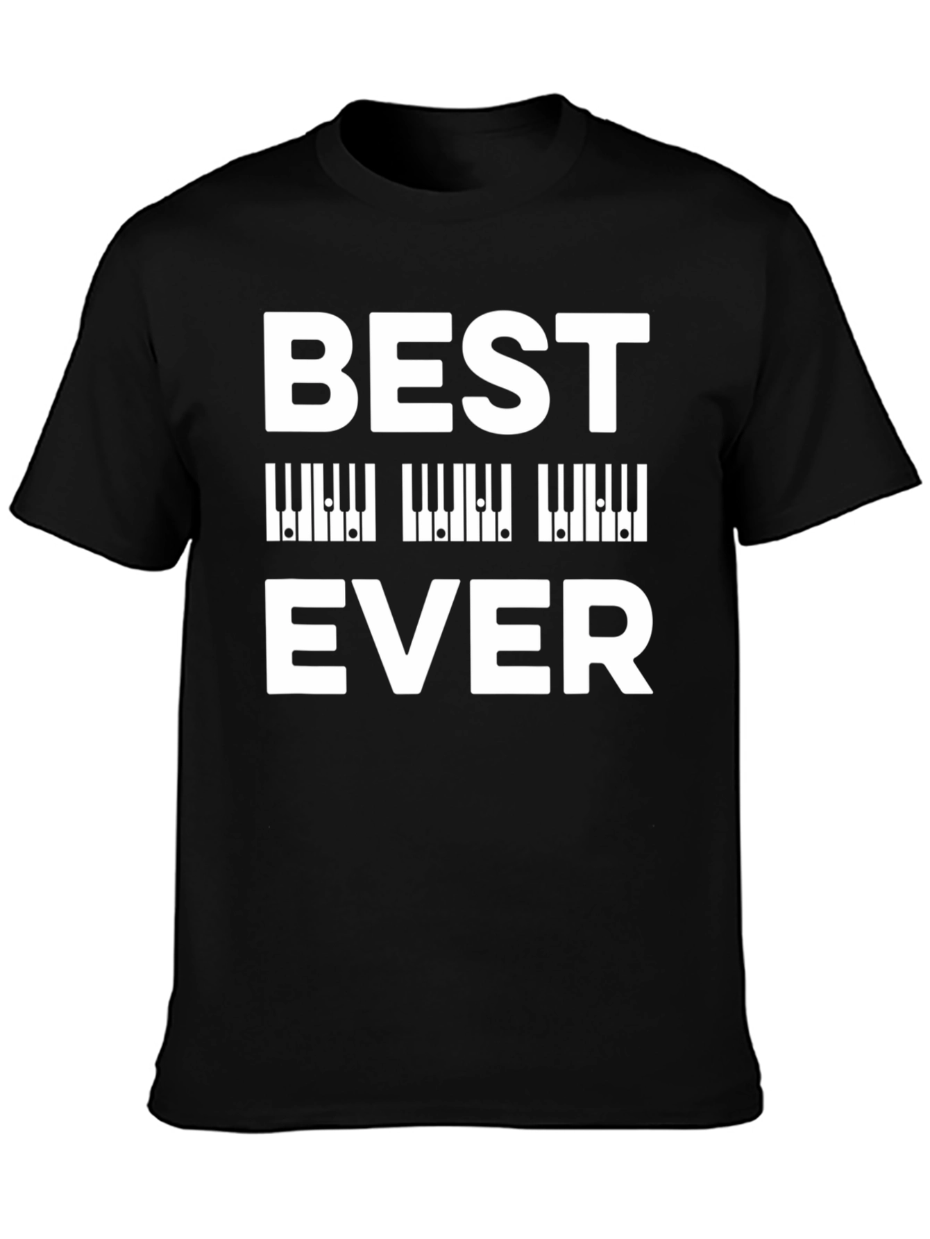 Black Best Piano Ever T-Shirt view 3