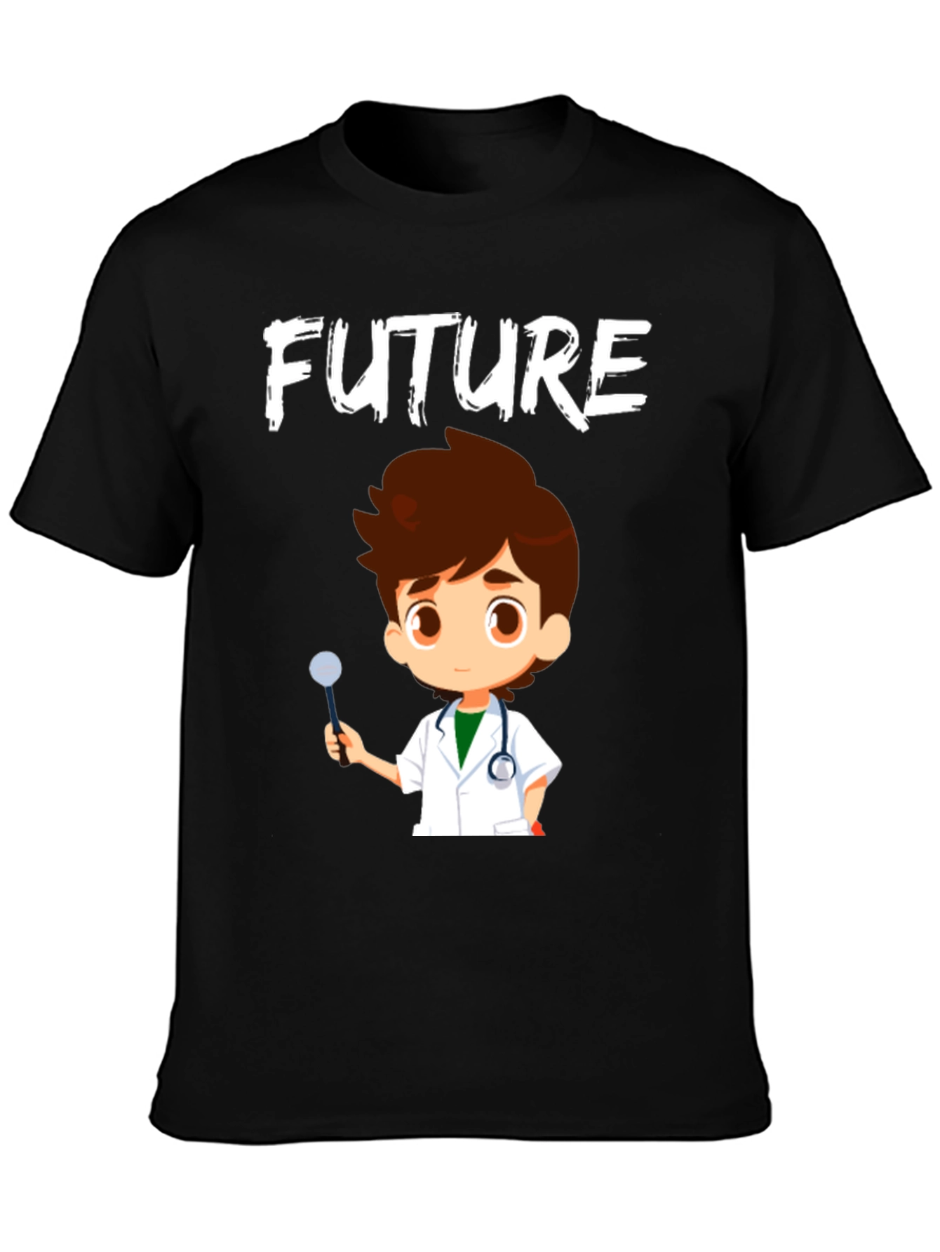 Black Future Dentist T-Shirt - Cute Cartoon Graphic view 3