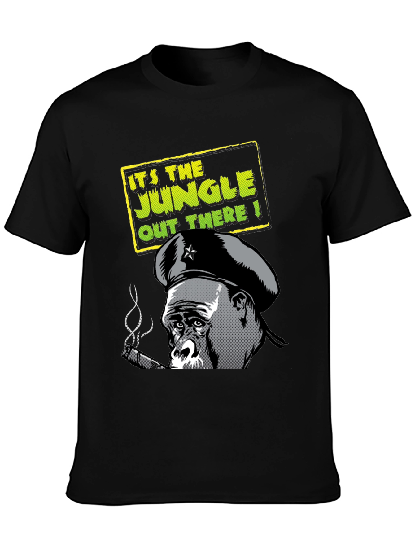 Black Jungle Gorilla T-Shirt - Cool Graphic Tee view 3