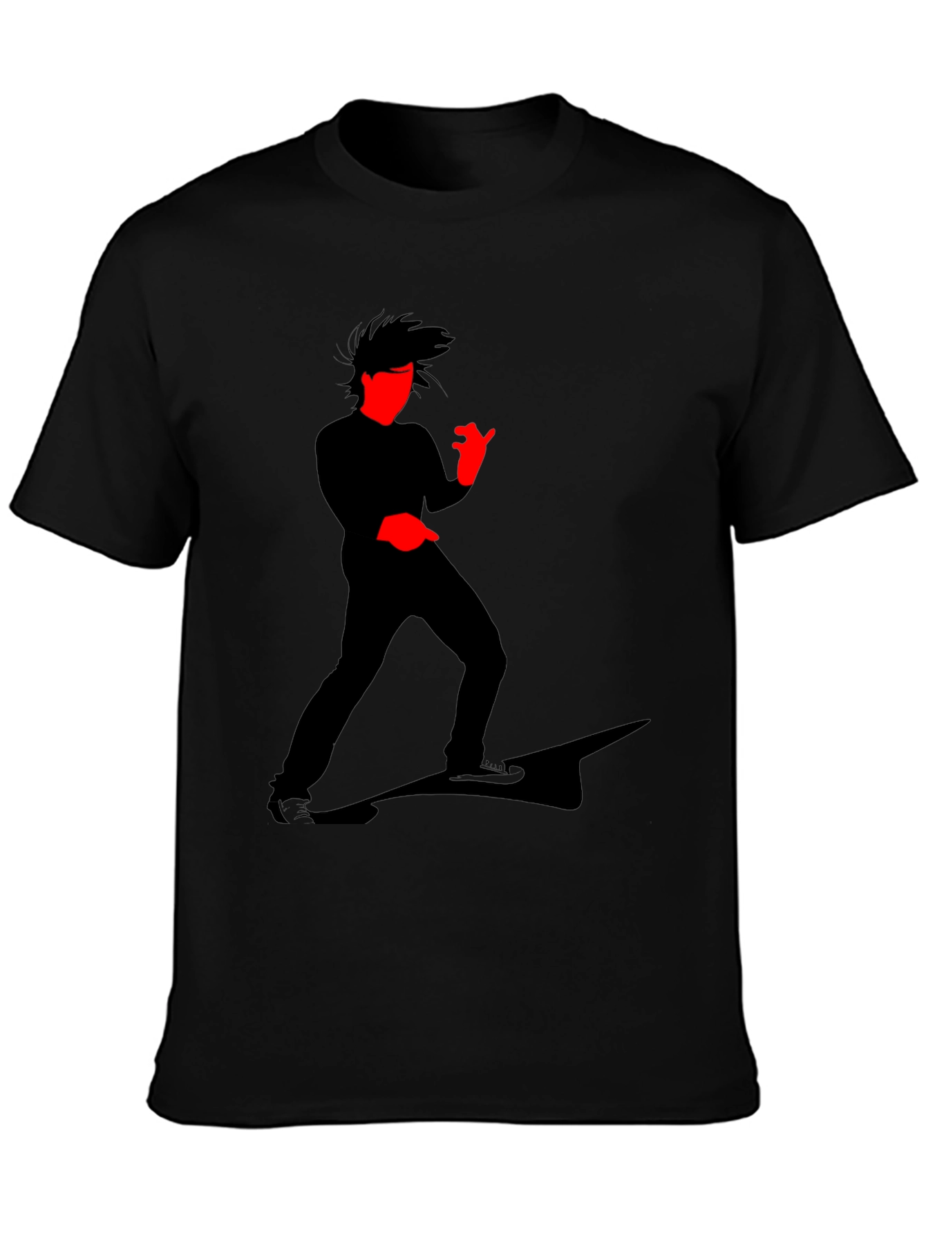 Black Cool Graphic T-Shirt - Striking Silhouette Design view 3