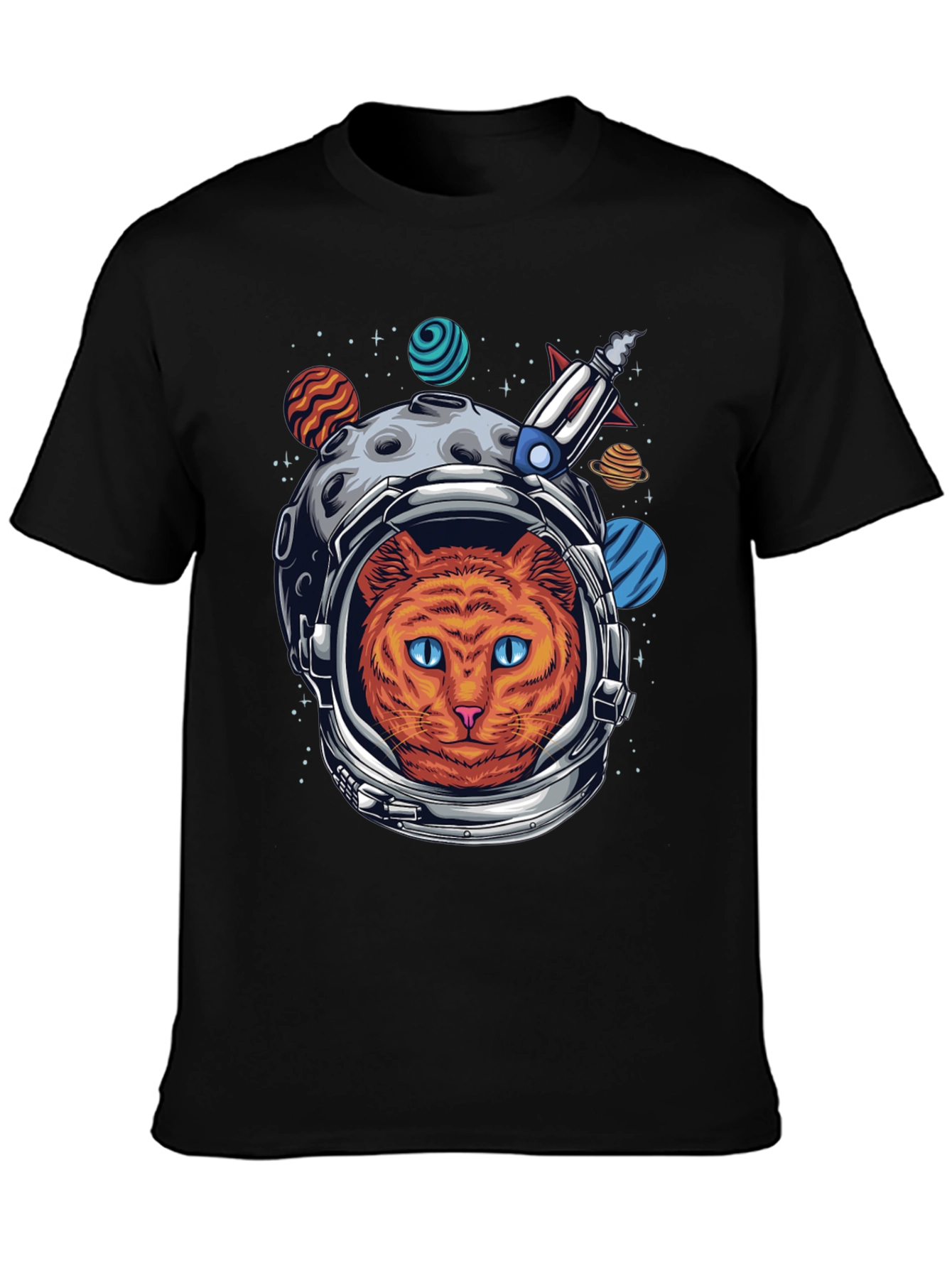 Black Cat Astronaut Graphic Tee view 3