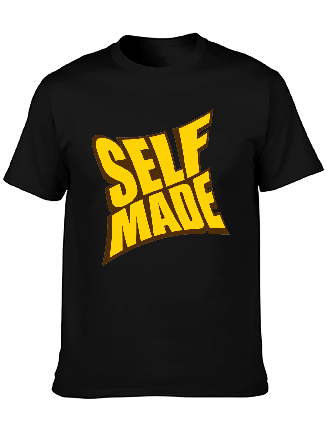 Black Self Made Graphic Tee - Black T-Shirt view 3