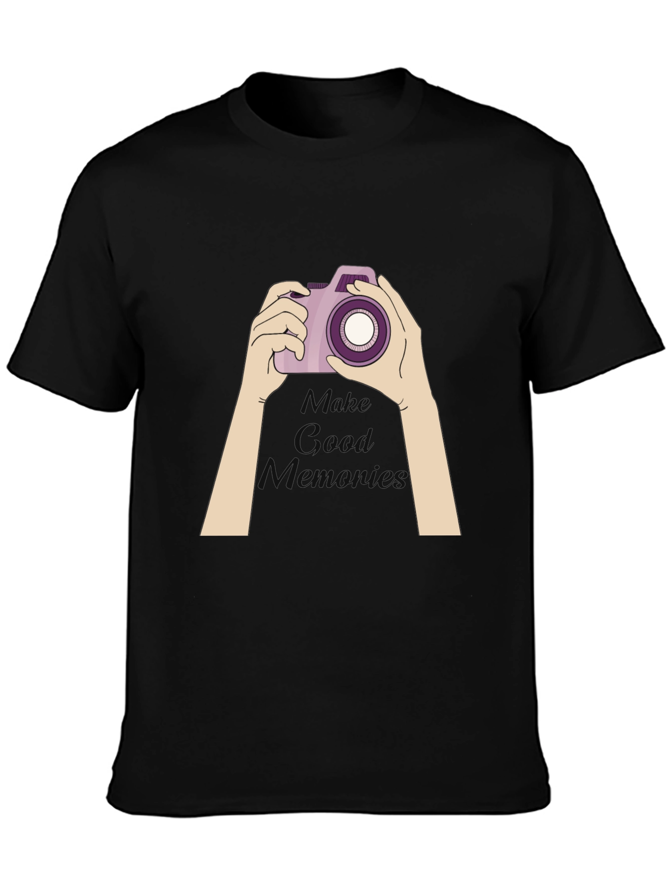 Black Make Good Memories Graphic T-Shirt view 3