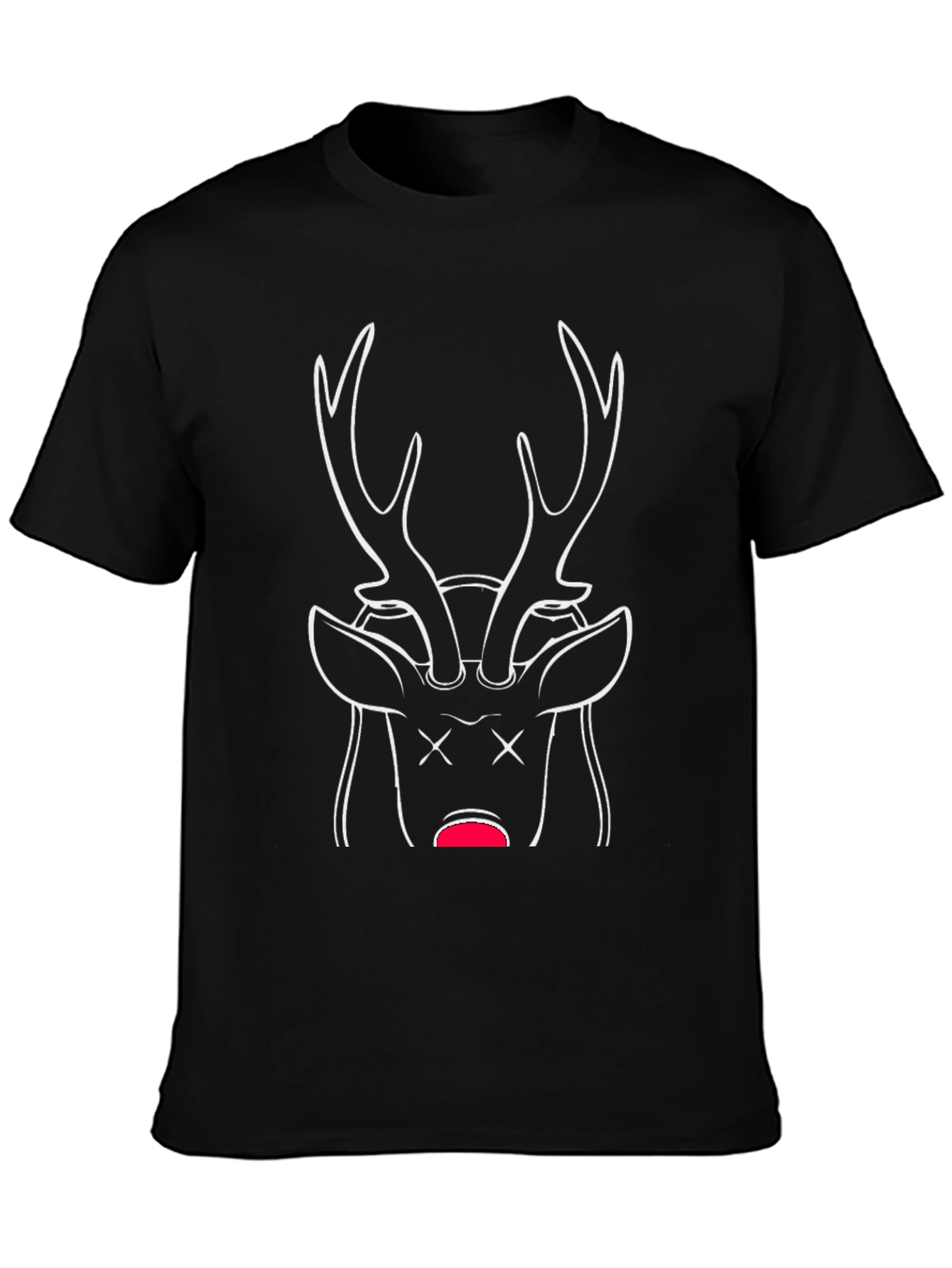 Black Dead Deer Graphic T-Shirt - Black view 3