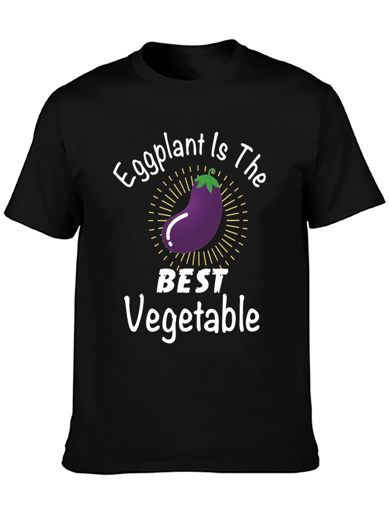 Black Eggplant is the Best Vegetable Graphic Tee view 3