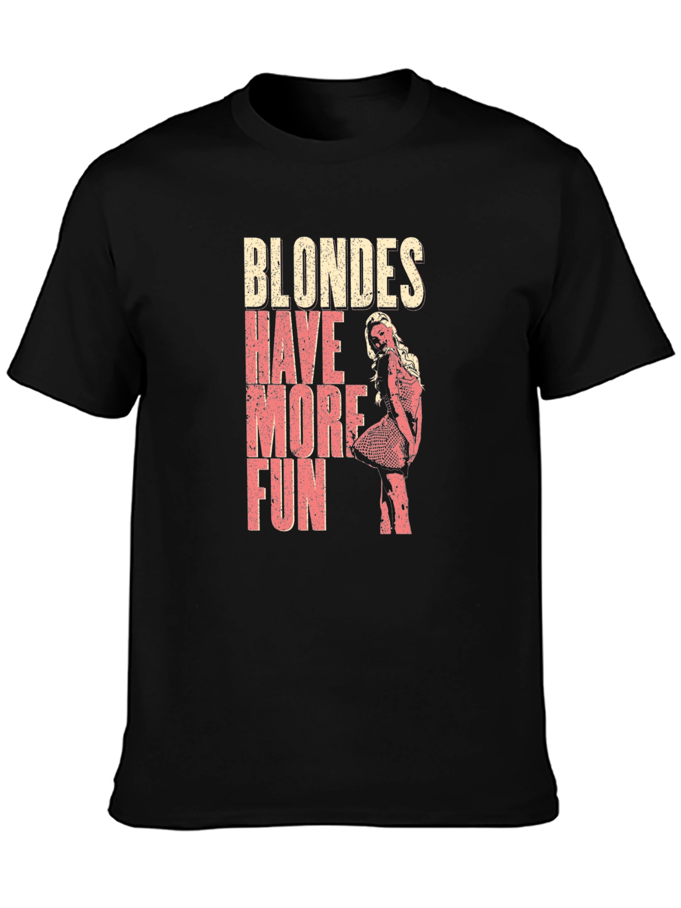Black Blondes Have More Fun Graphic T-Shirt view 3