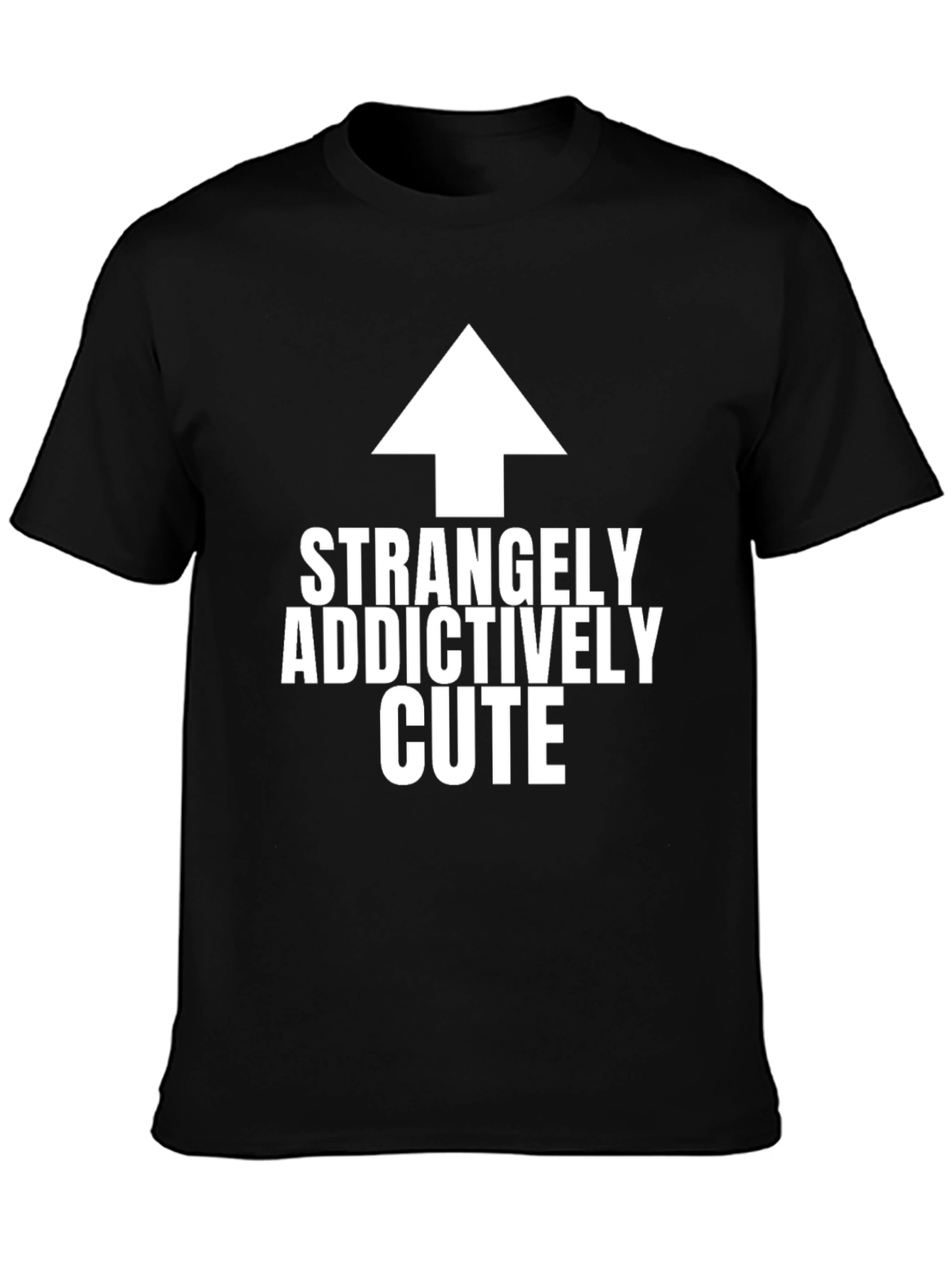 Black Strangely Addictively Cute Black T-Shirt view 3