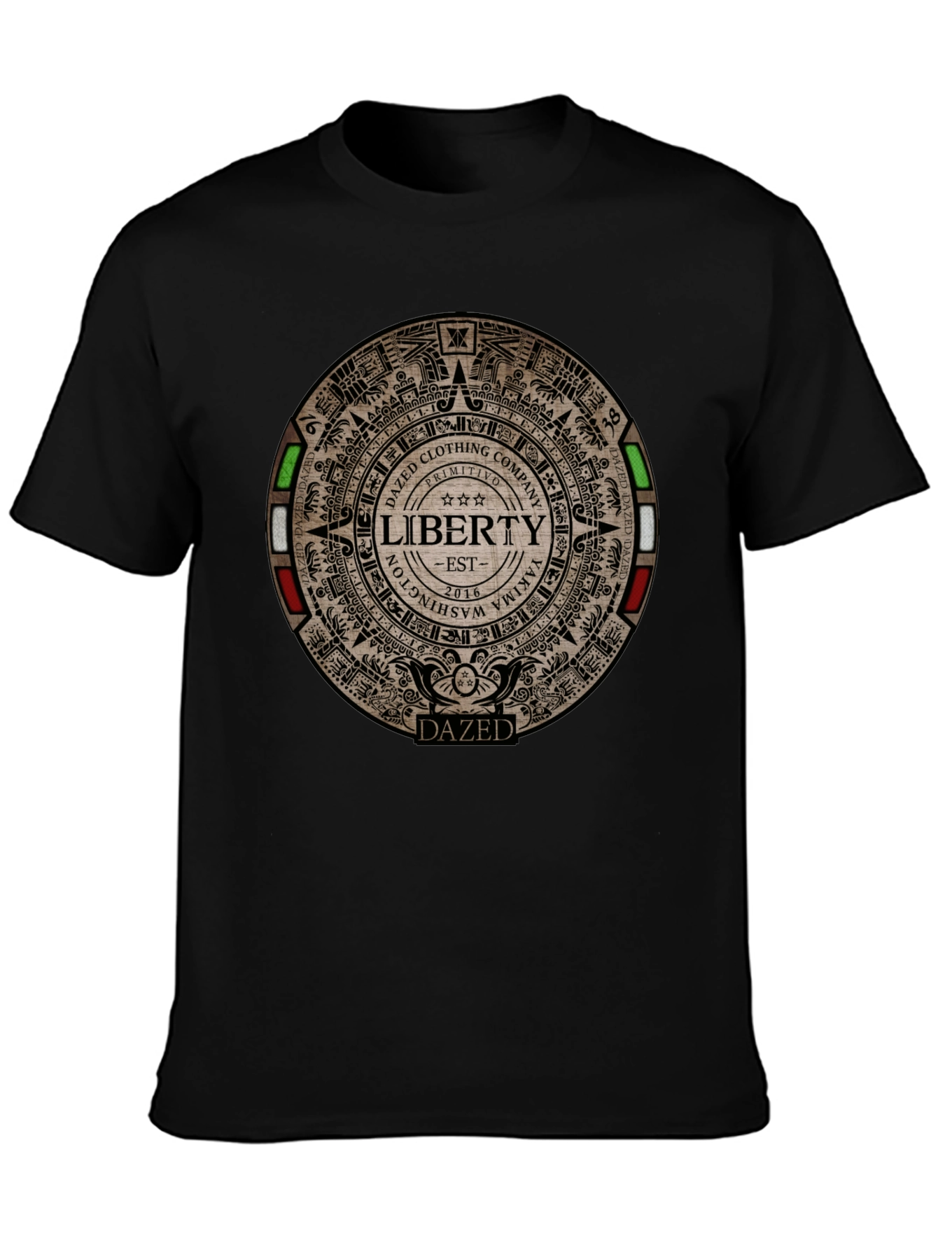 Black Dazed Clothing Liberty Aztec Graphic T-Shirt view 3