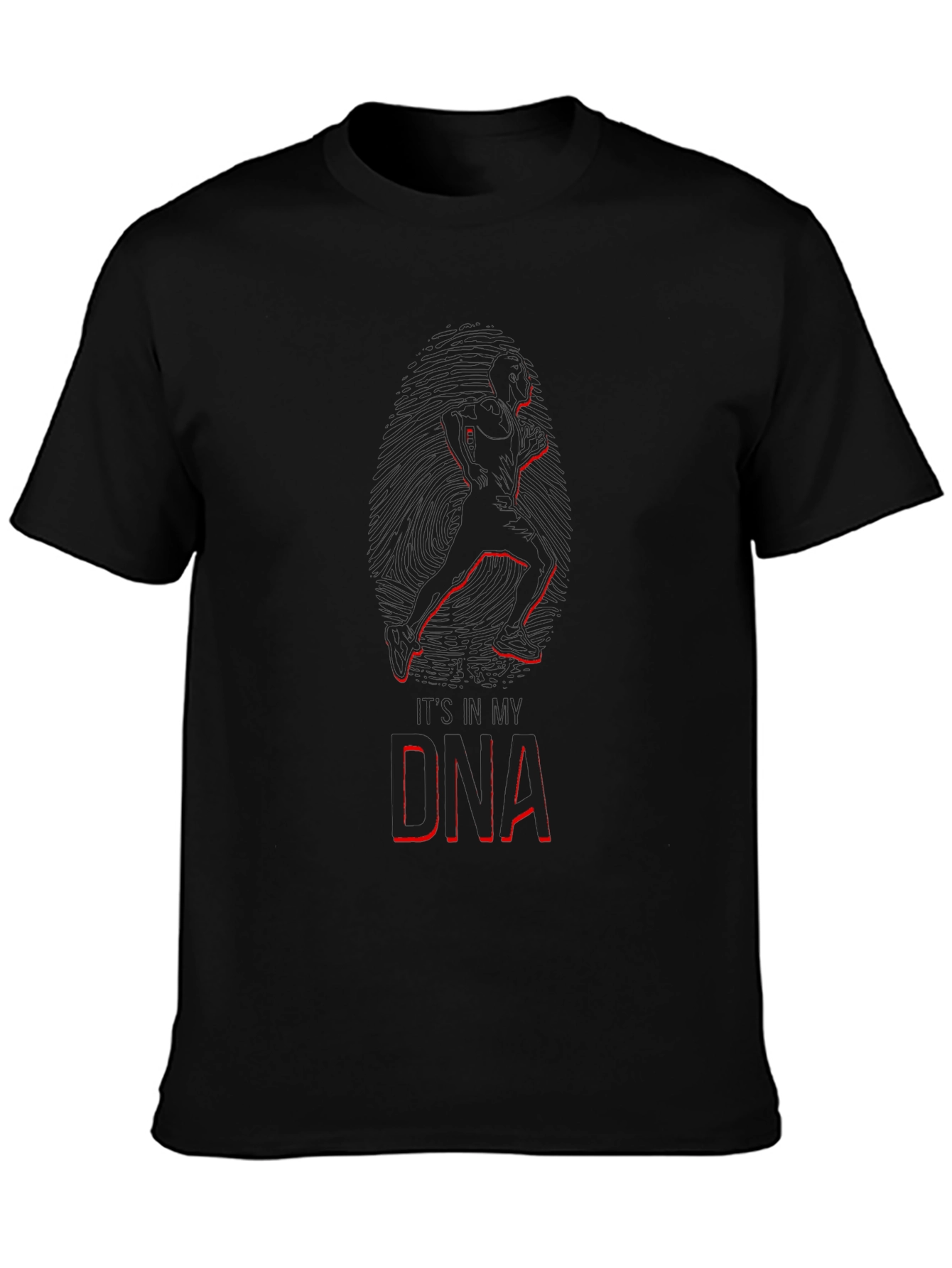 Black DNA Graphic Print Tee - Stylish Casual Wear view 3