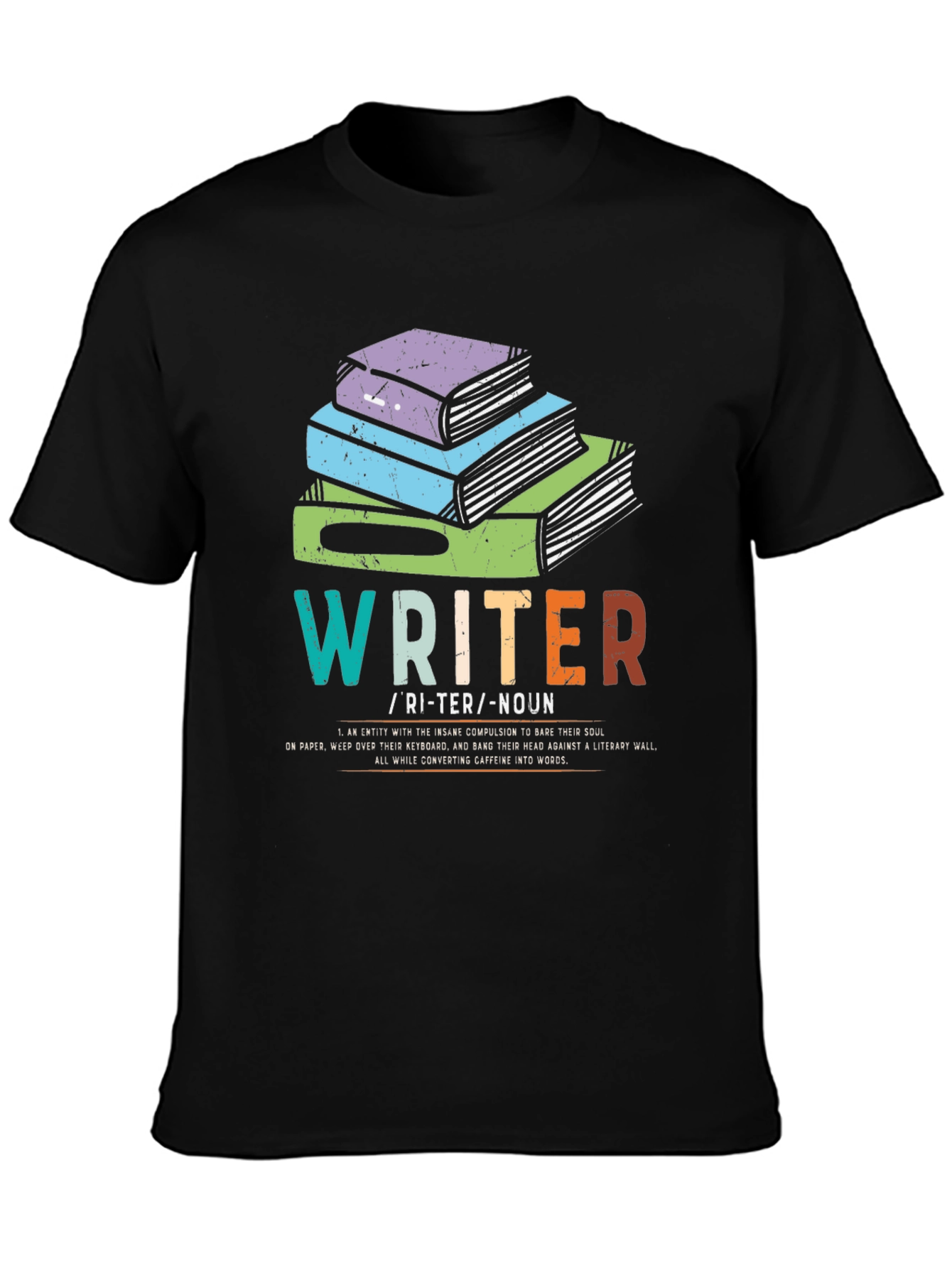 Black Writer Definition T-Shirt - Book Lover Apparel view 3