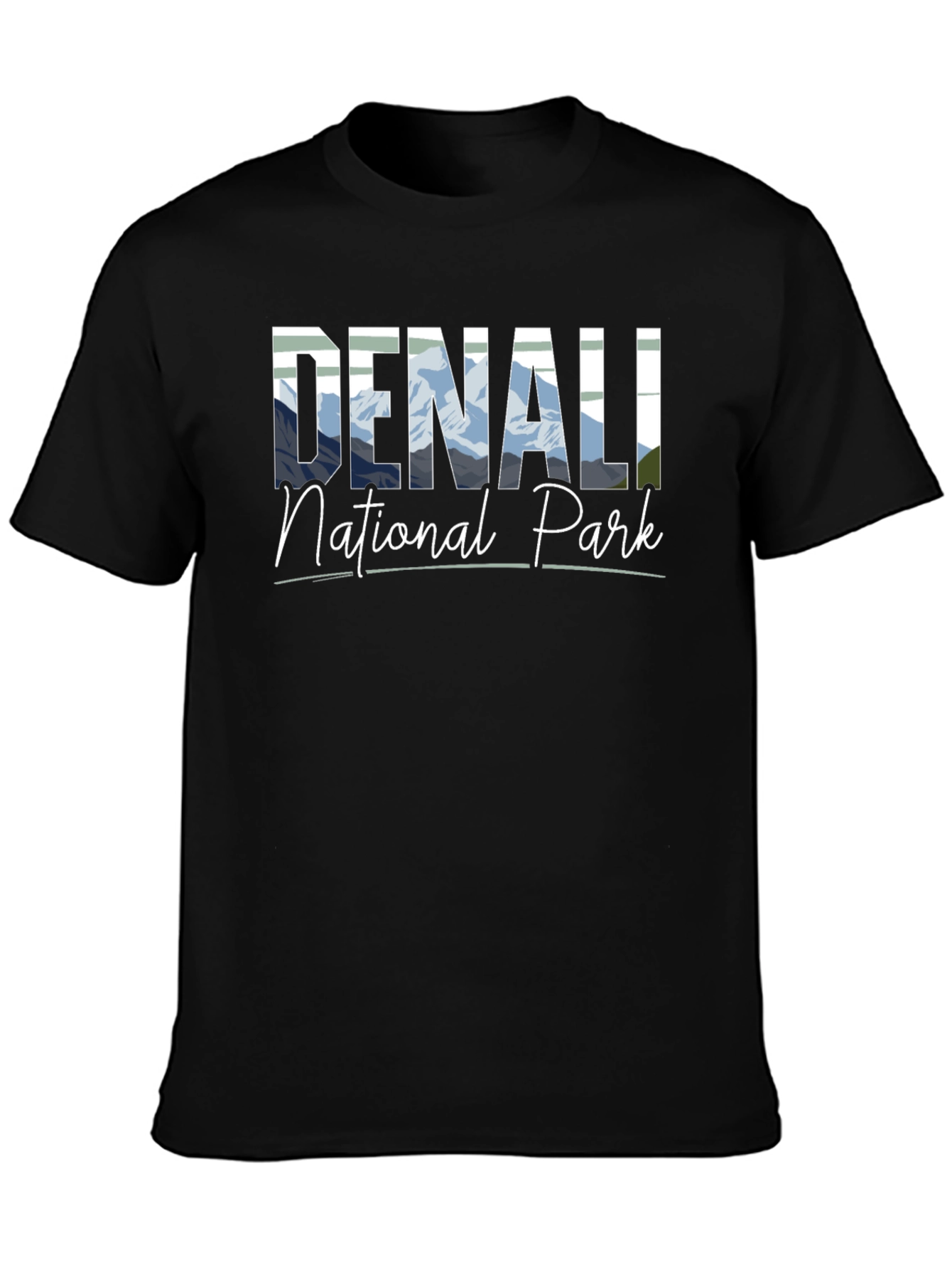 Black Denali National Park Black T-Shirt view 3
