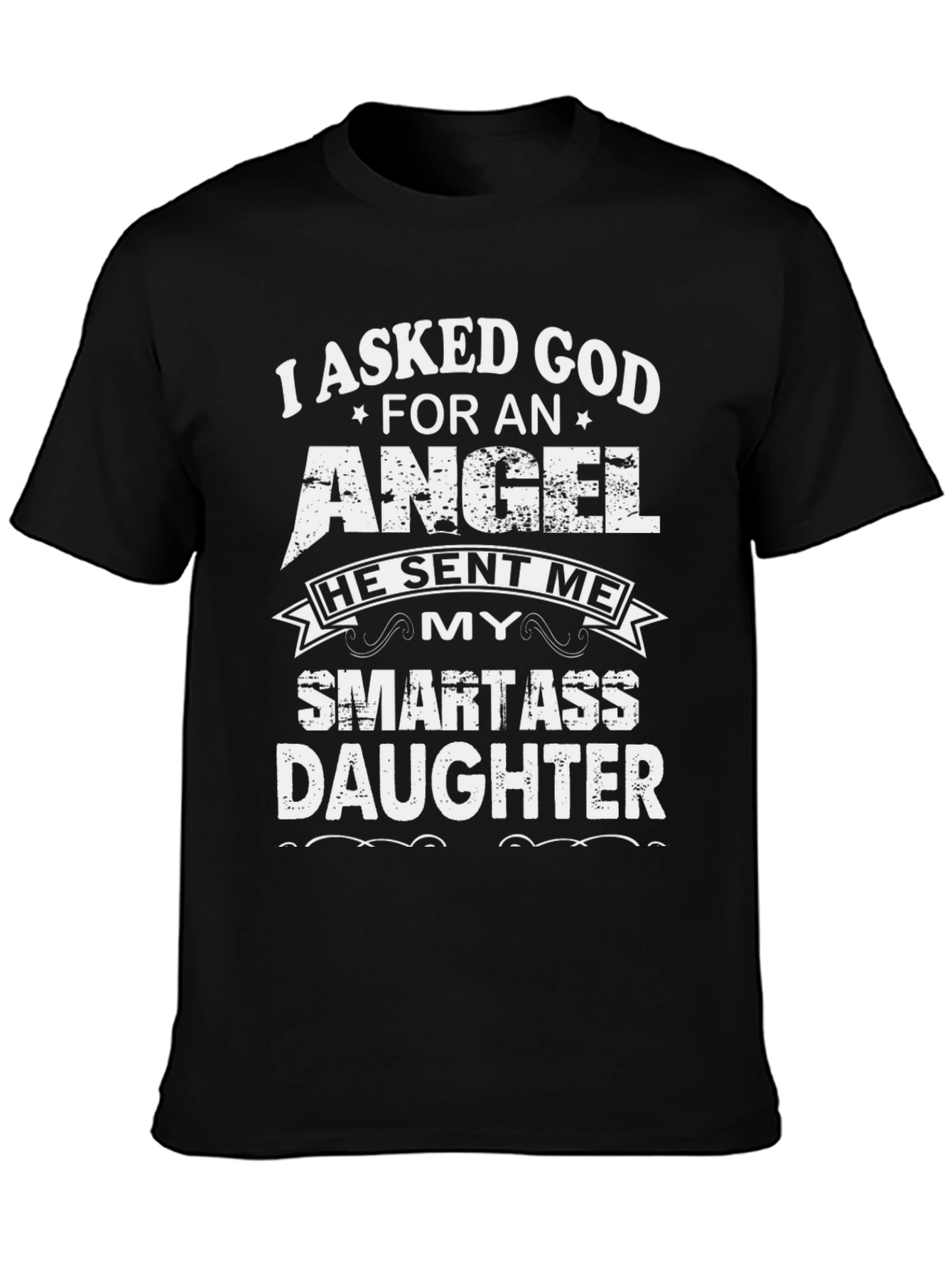 Black Smartass Daughter Tee - Funny Novelty Gift view 3