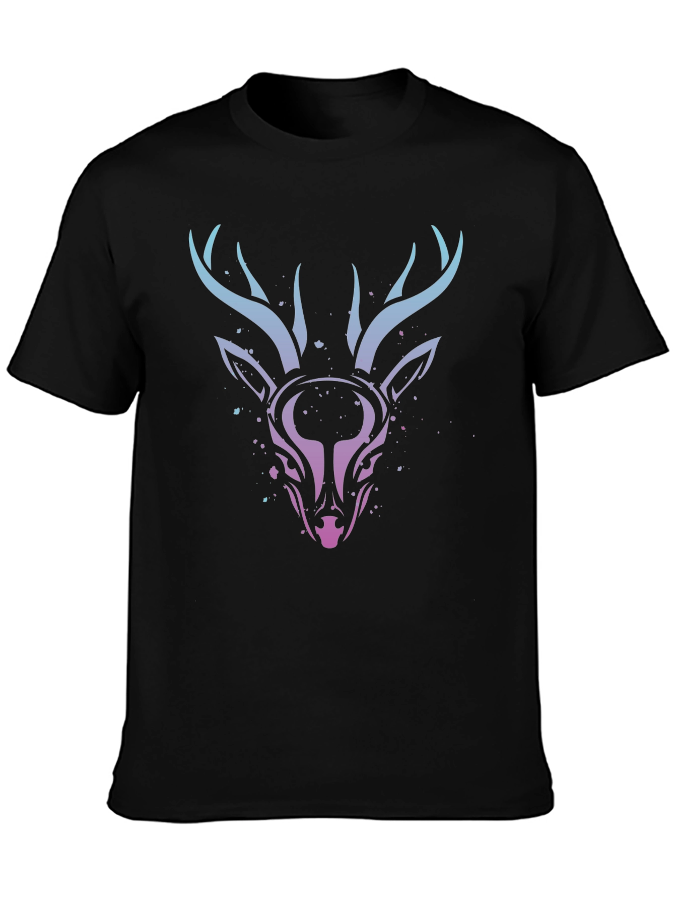 Black Deer Graphic Black T-Shirt view 3