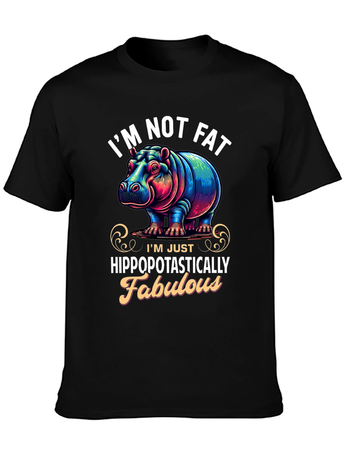 Black Hippo Fabulous Graphic Tee - Trendy Casual Style view 3