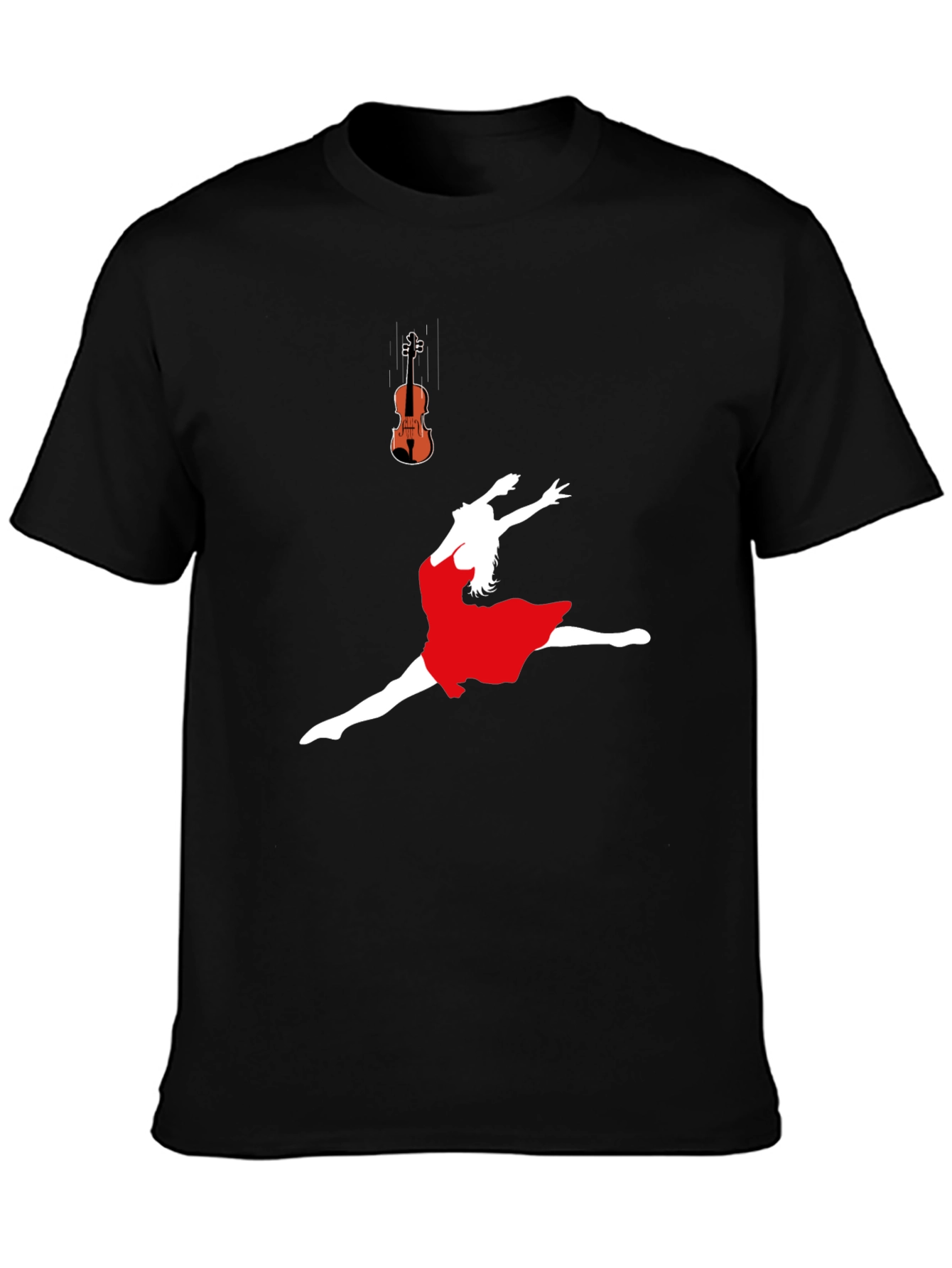 Black Dance & Music T-Shirt - Black Cotton Blend view 3