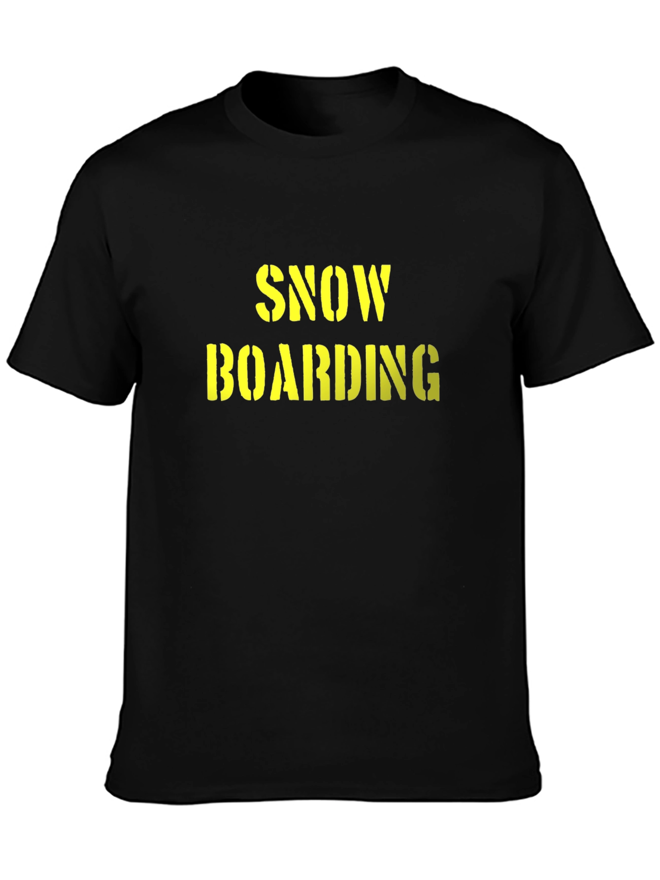 Black Snowboarding Graphic T-Shirt - Black view 3