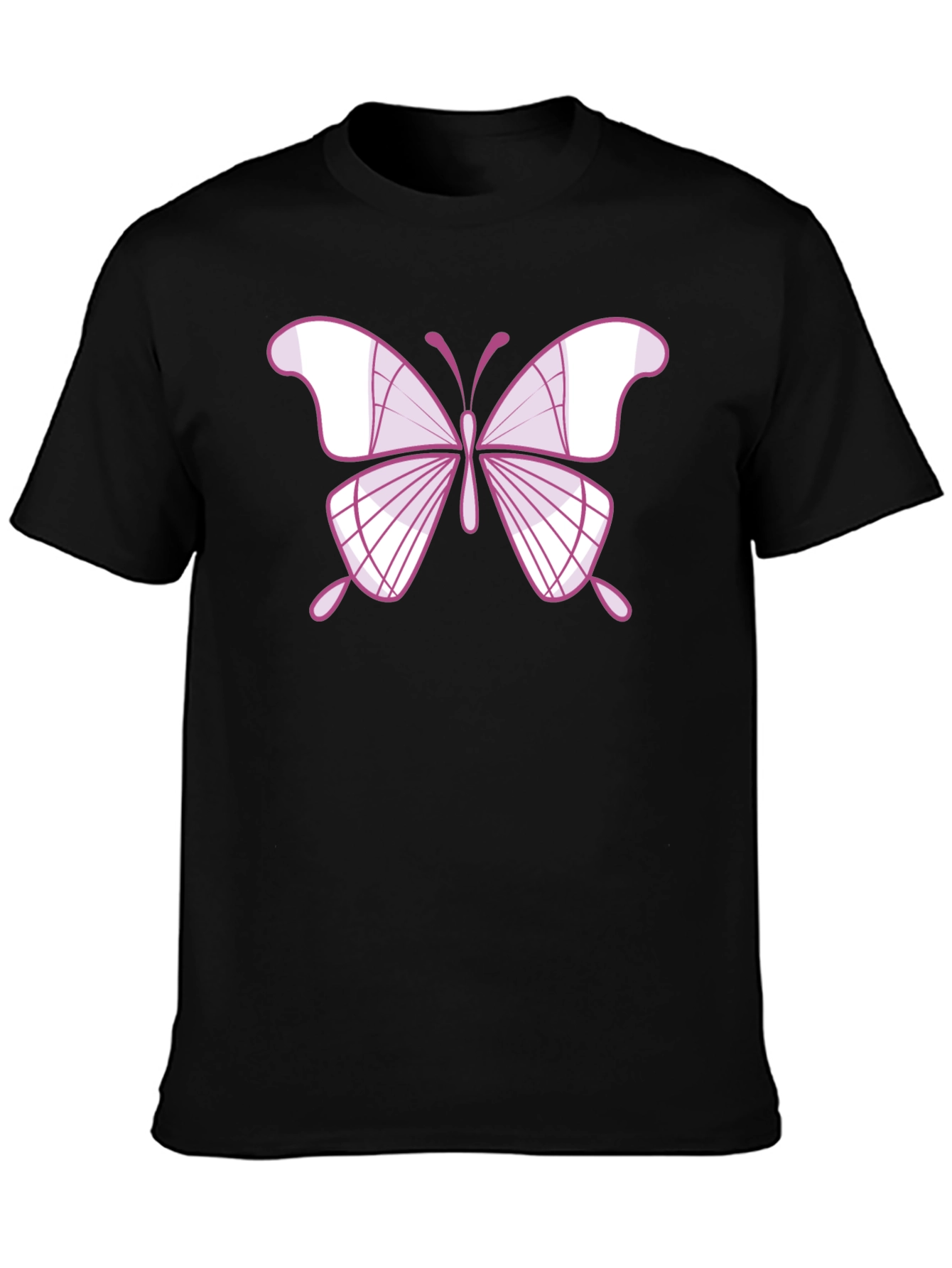 Black Butterfly Graphic Tee - Stylish Men's Black T-Shirt view 3