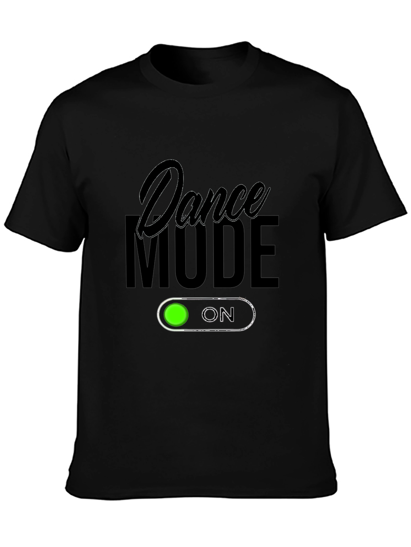 Black Dance Mode On Black T-Shirt view 3