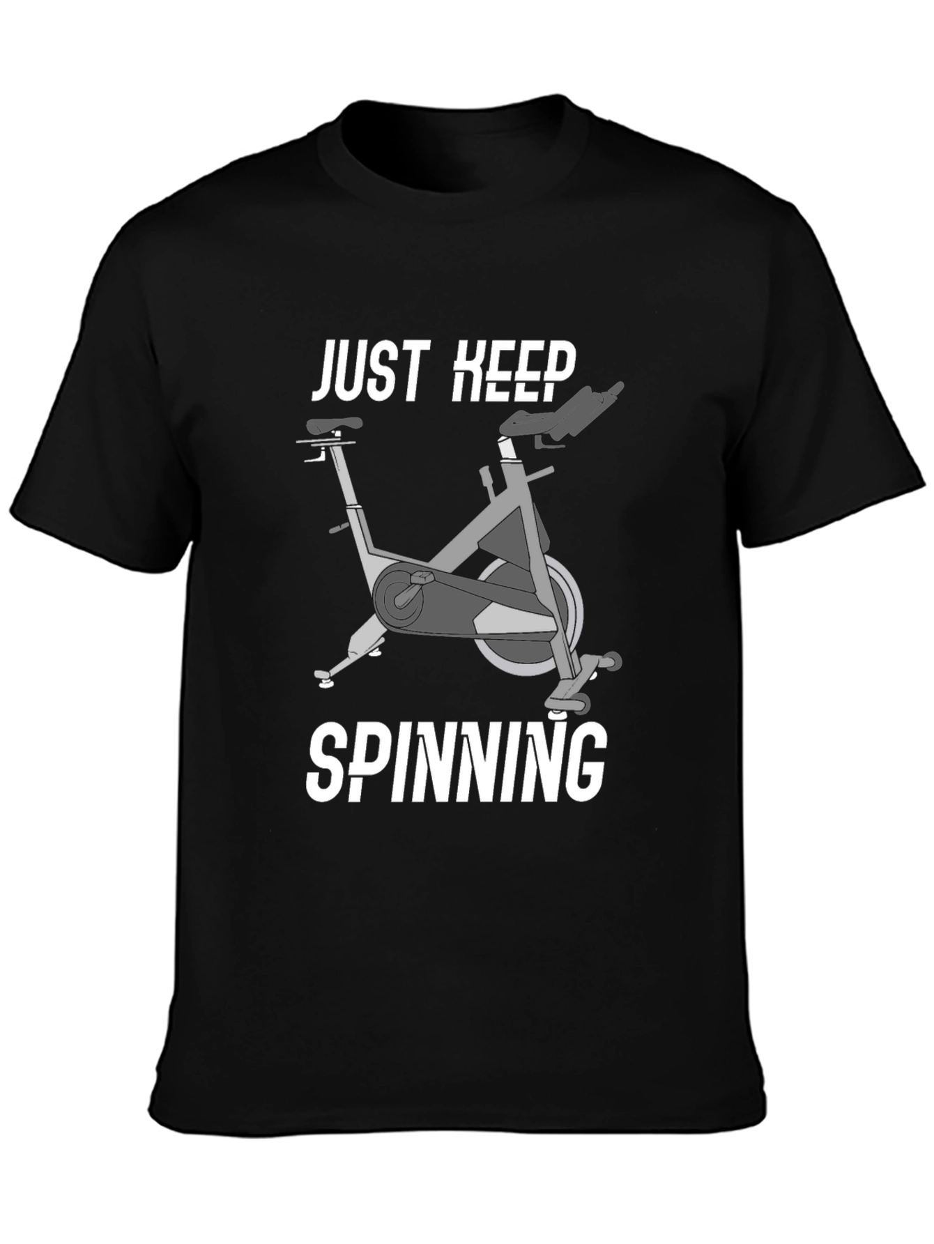 Black Just Keep Spinning Graphic Tee view 3