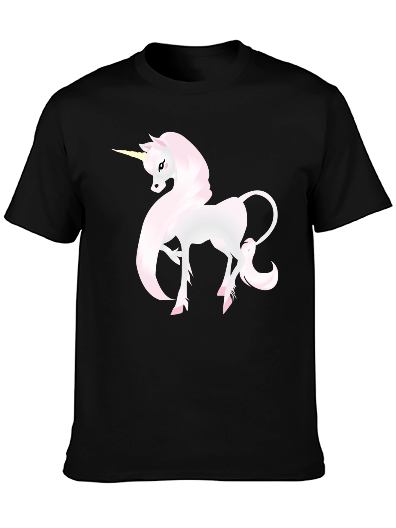 Black Unicorn Graphic Black T-Shirt view 3