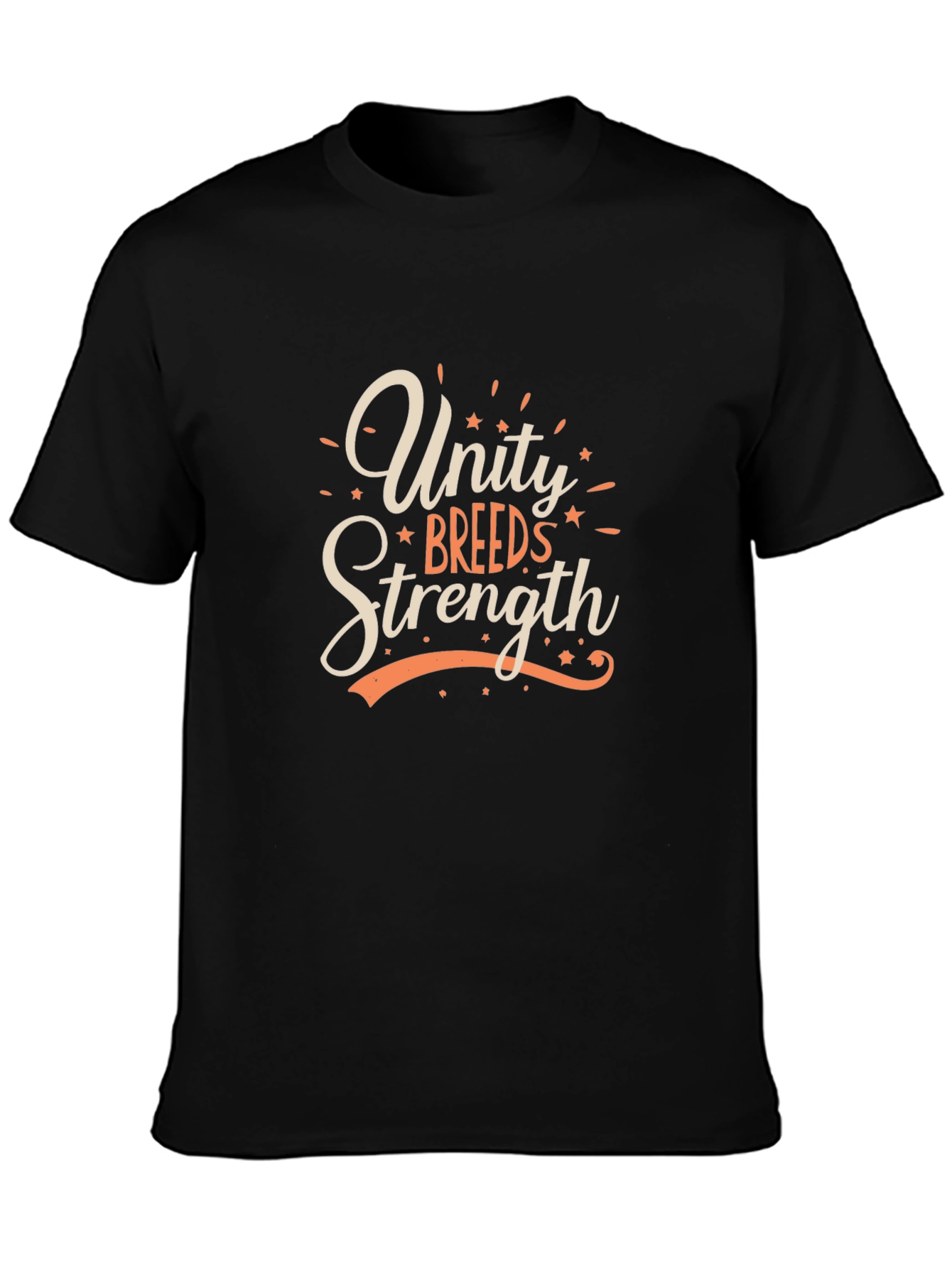 Black Unity Breeds Strength Graphic Tee - Mens Black T-Shirt view 3