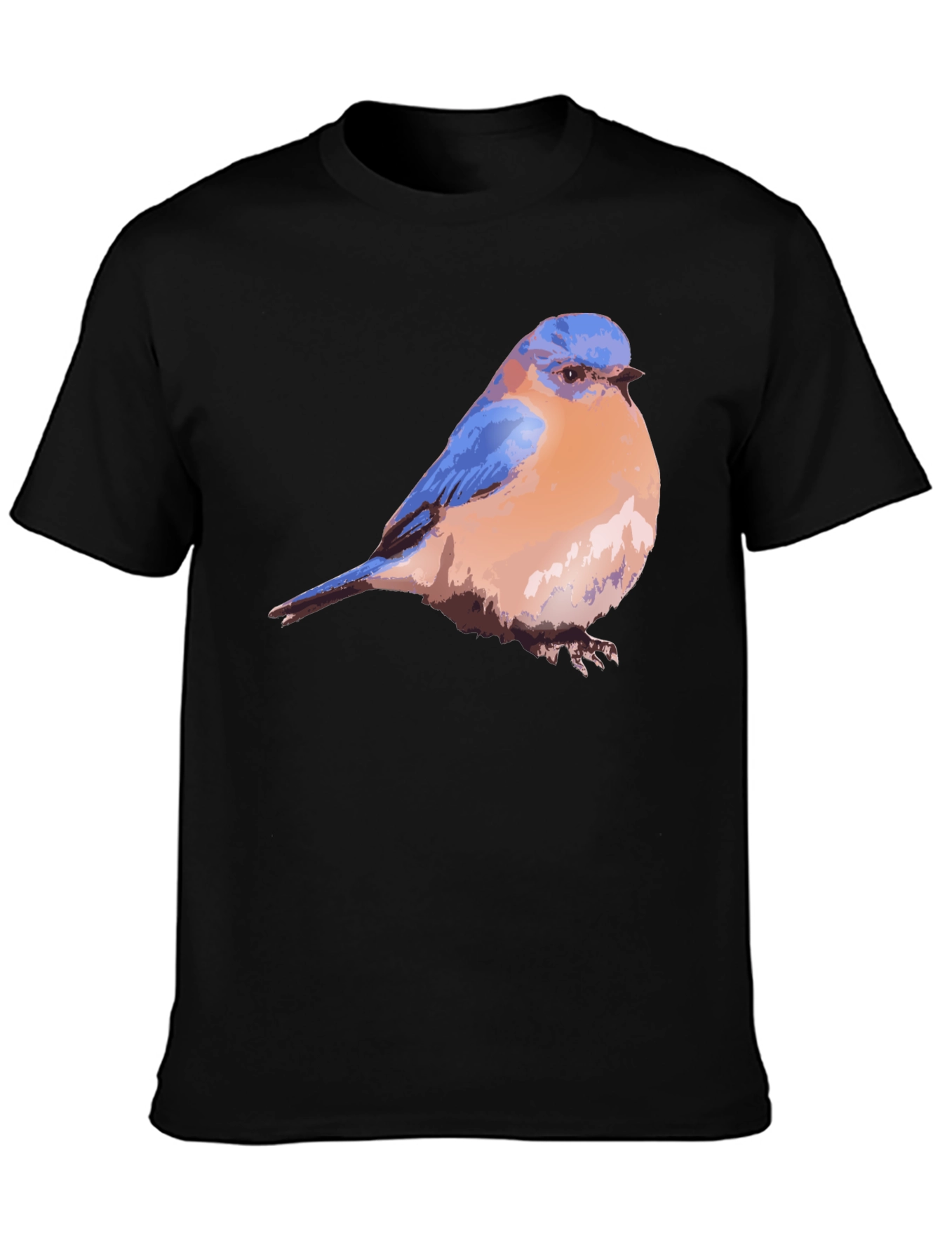 Black Bluebird Graphic Black T-Shirt view 3