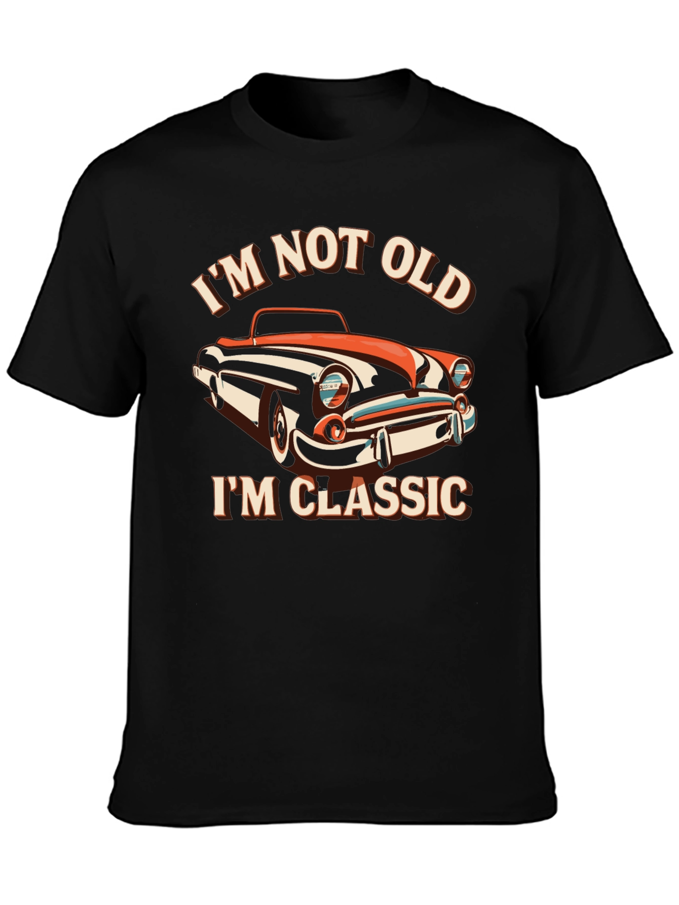 Black I'm Not Old, I'm Classic Car T-Shirt view 3