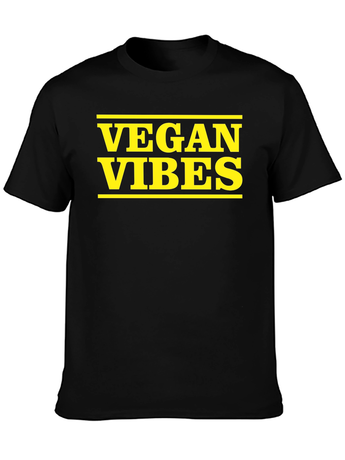 Vegan Vibes Graphic Tee - Black Cotton T-Shirt - 3