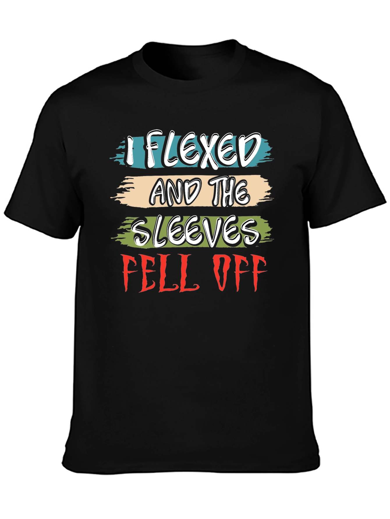 Black Flexed Sleeves Fell Off Graphic Tee view 3