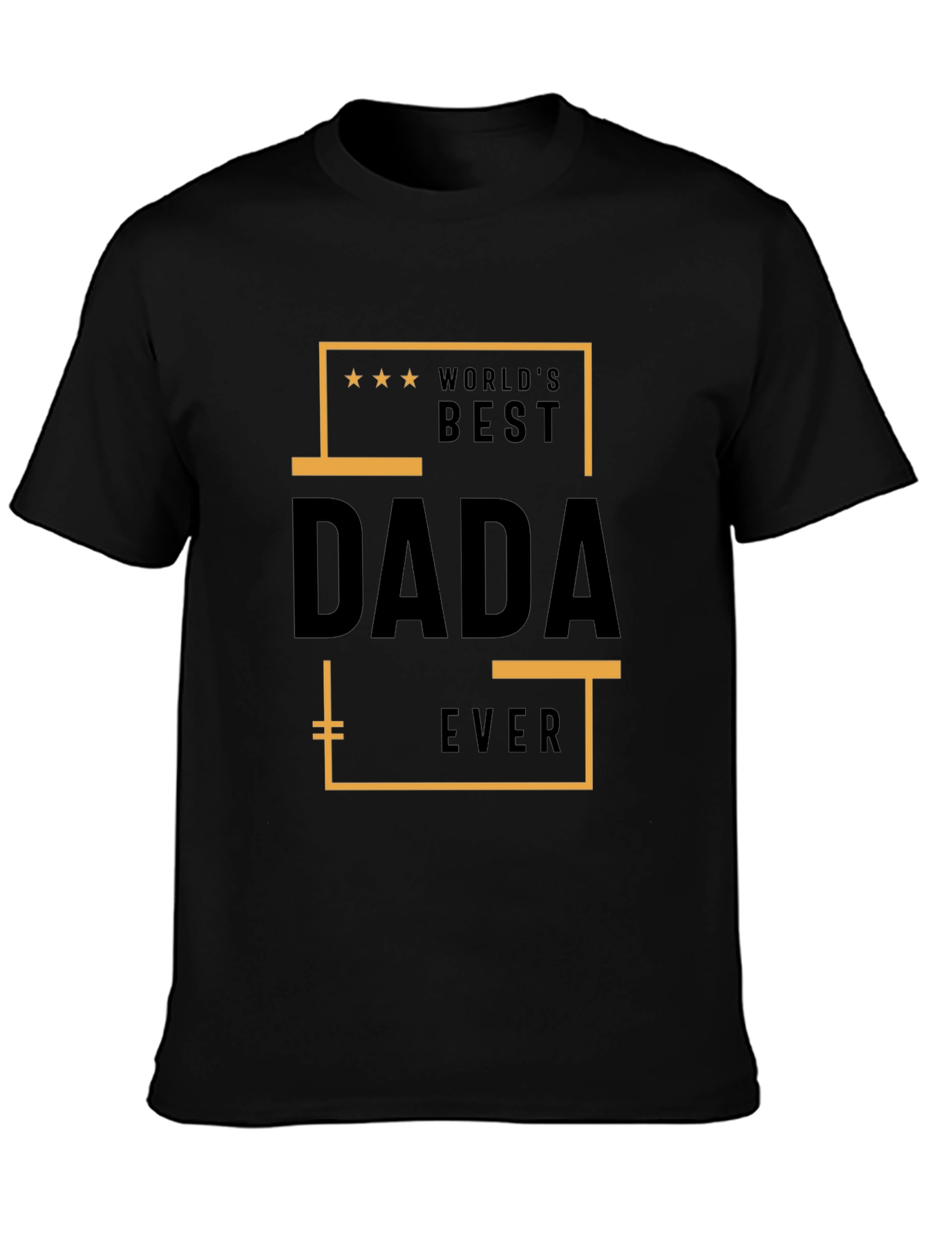 Black World's Best Dada Ever T-Shirt view 3