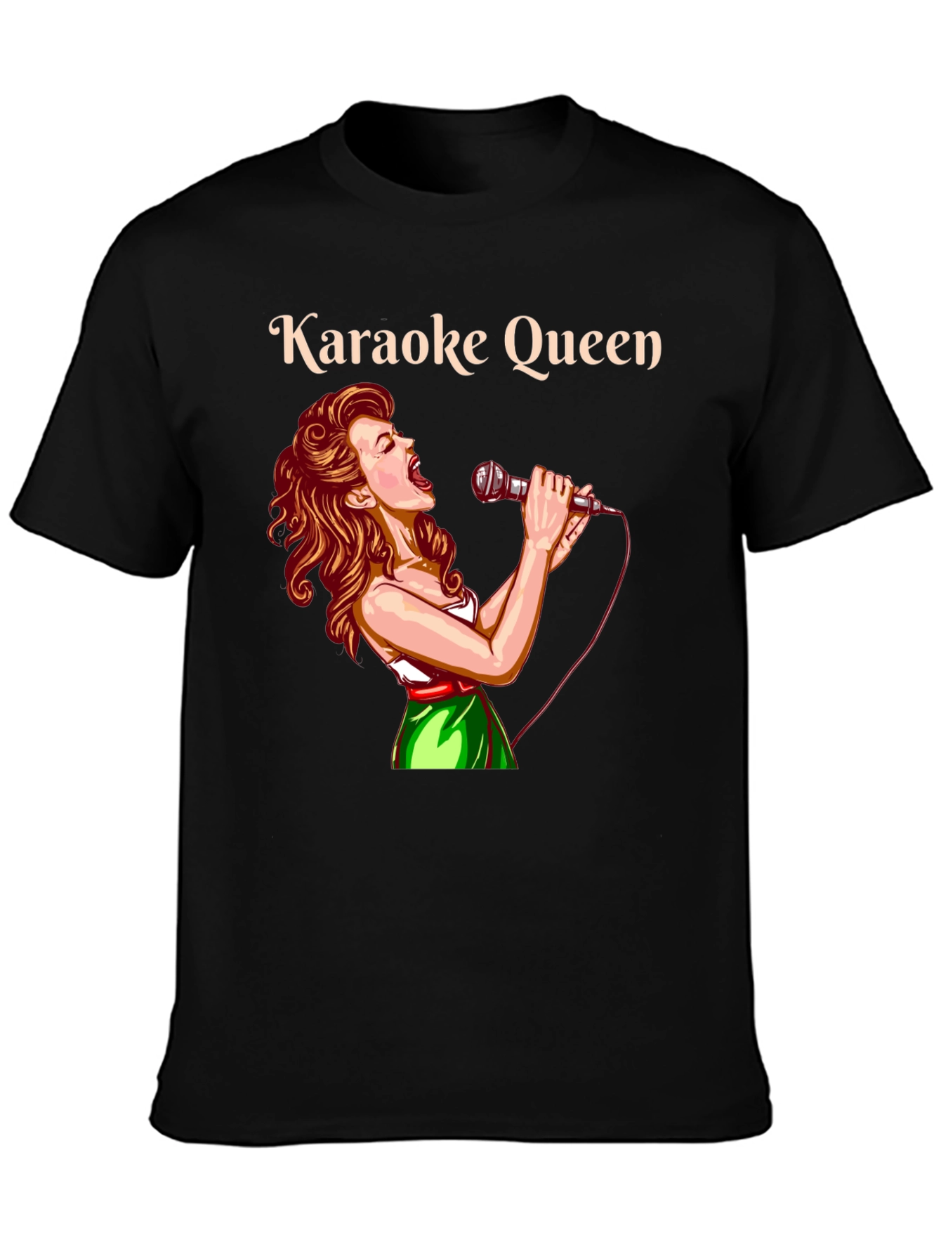 Black Karaoke Queen Graphic T-Shirt view 3