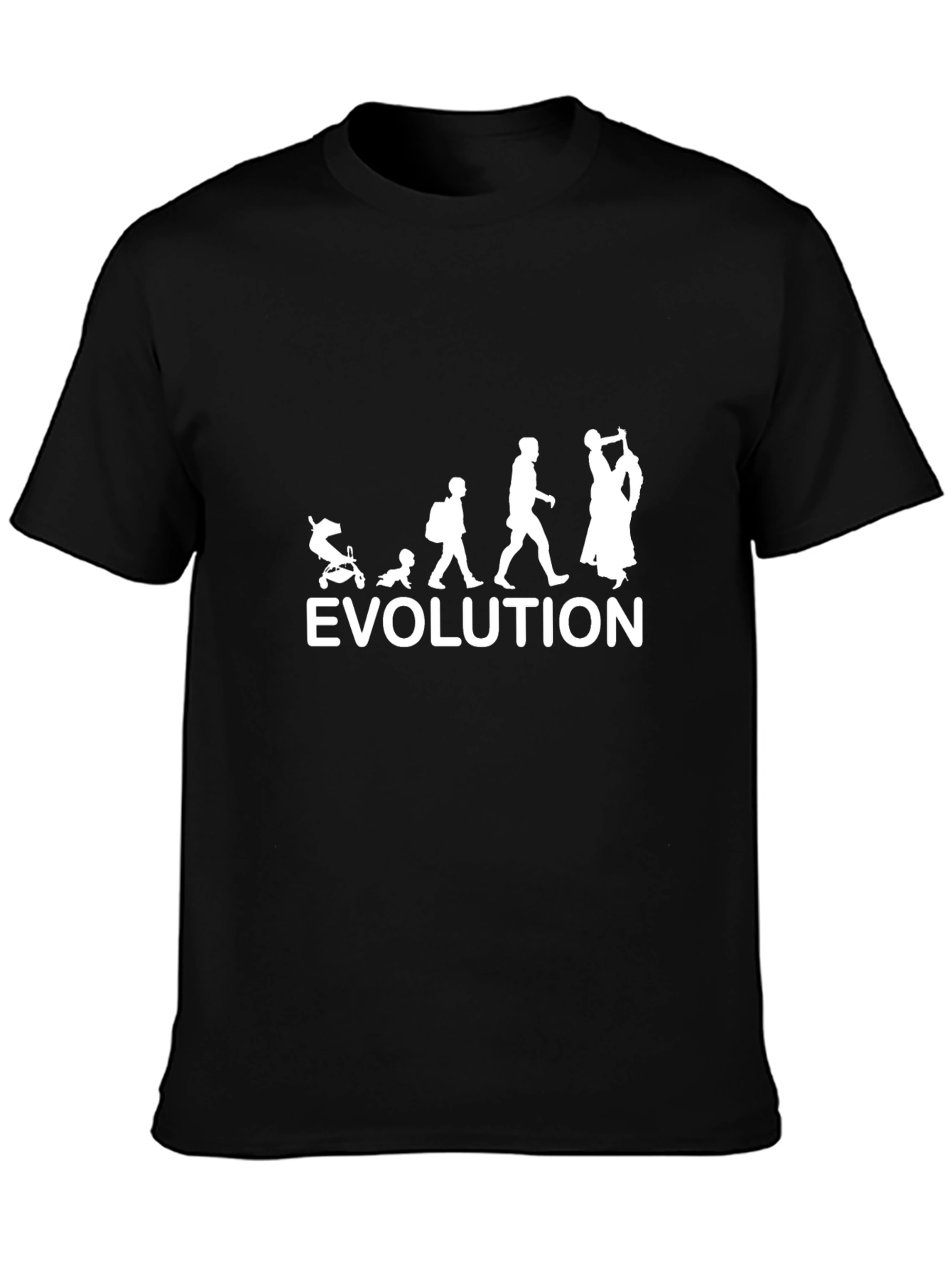 Black Evolution Black Graphic Tee - Men's Novelty T-Shirt view 3