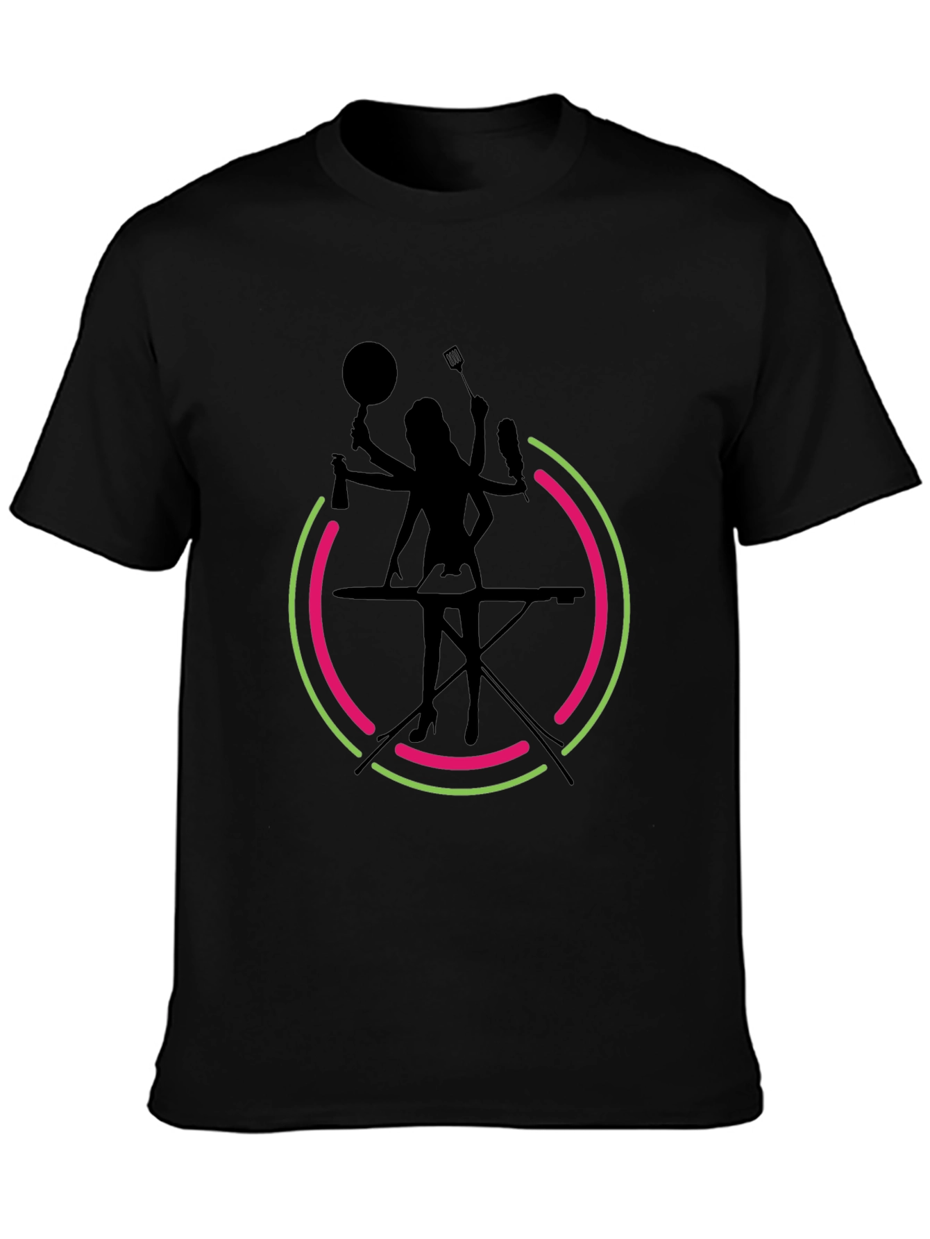 Black Multi-Tasking Diva Graphic Tee - Black T-Shirt view 3