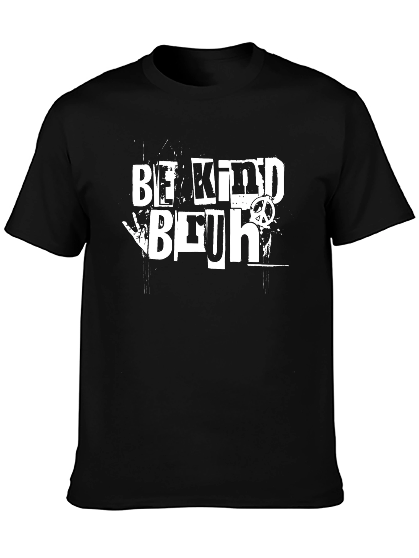 Black Be Kind Bruh Graphic T-Shirt - Black view 3