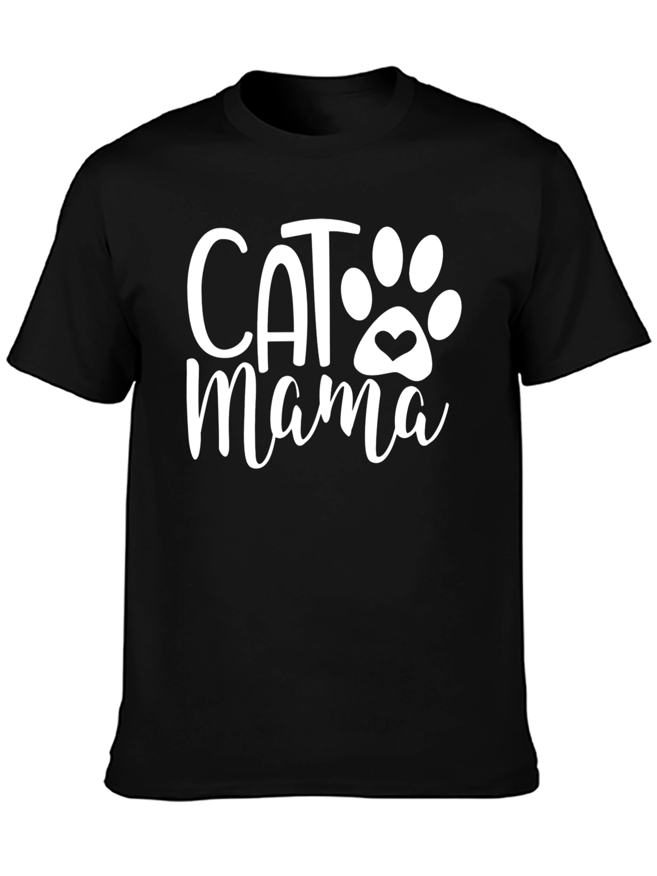 Black Cat Mama T-Shirt - Soft Cotton Blend view 3